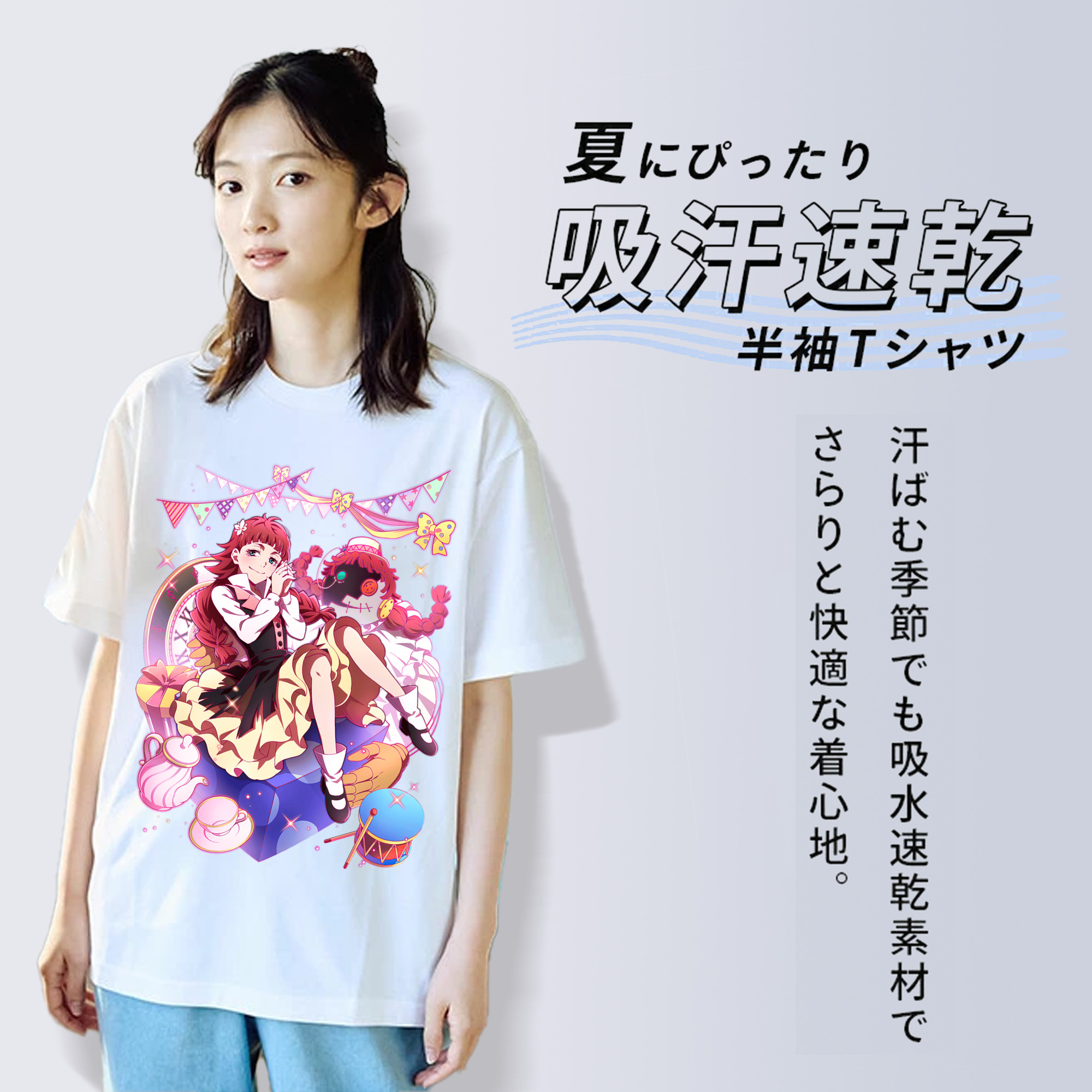 文豪ストレイドッグス Bungo Stray Dogs レディースカジュアルプリントTシャツ（綿100％）