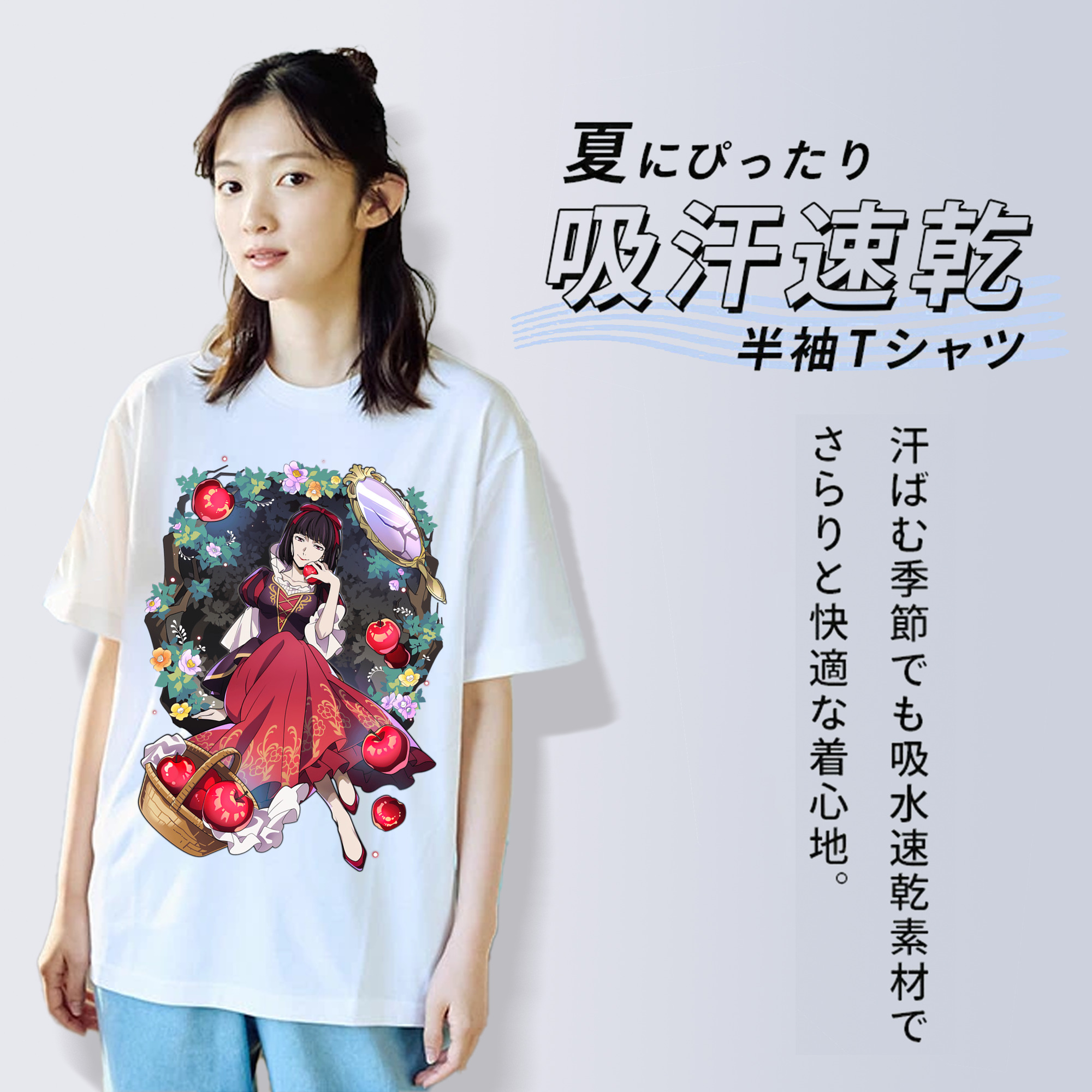 文豪ストレイドッグス Bungo Stray Dogs レディースカジュアルプリントTシャツ（綿100％）
