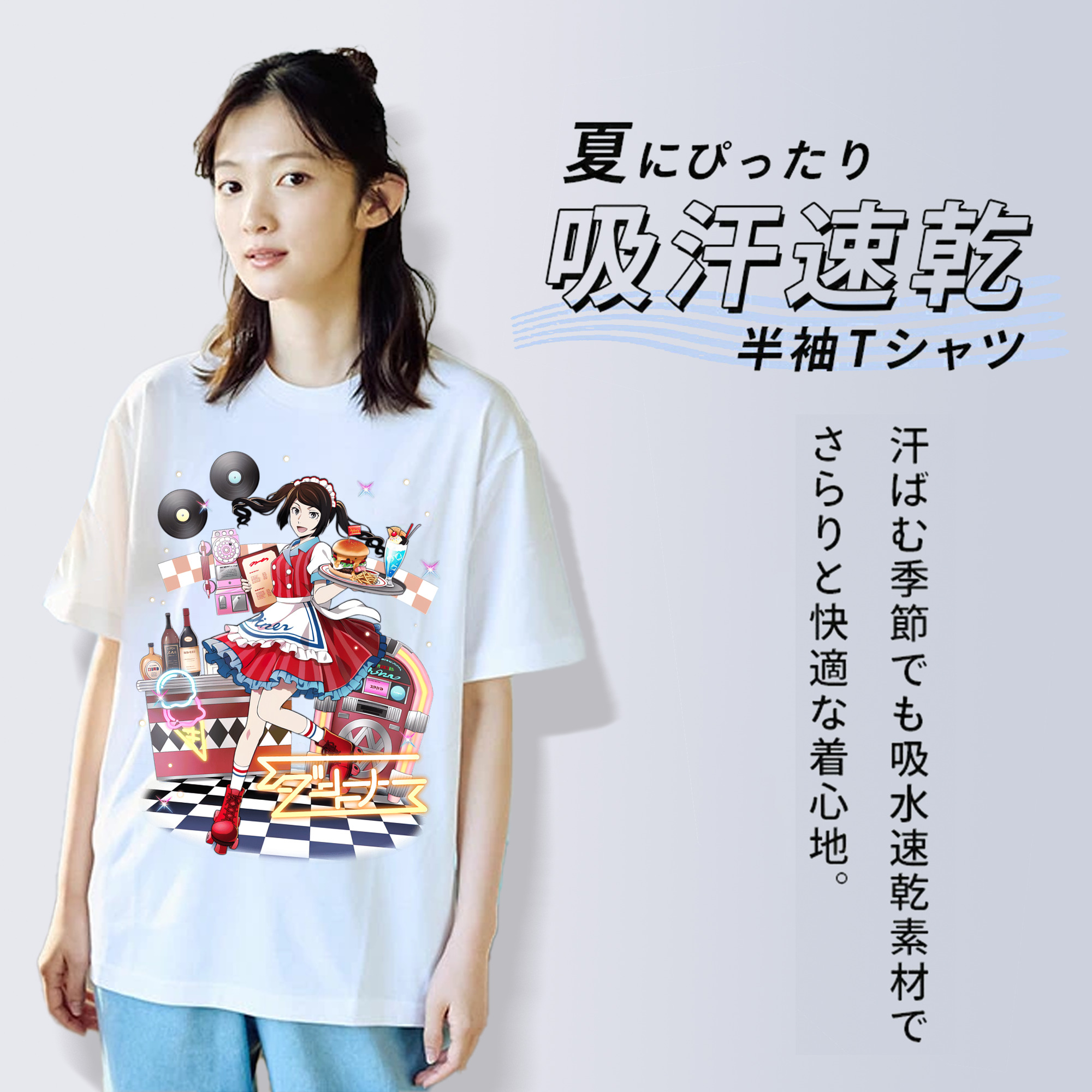 文豪ストレイドッグス Bungo Stray Dogs レディースカジュアルプリントTシャツ（綿100％）