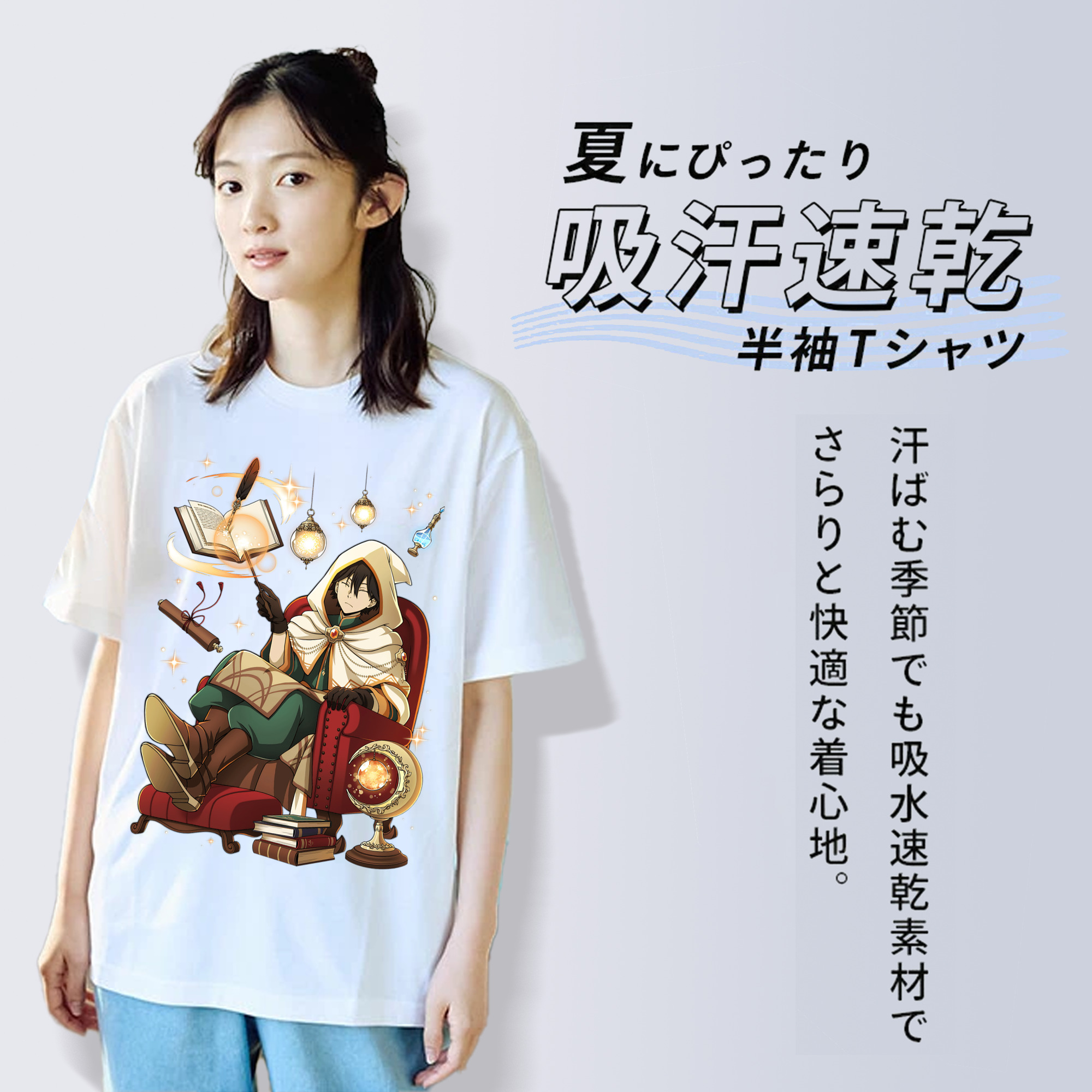 文豪ストレイドッグス Bungo Stray Dogs レディースカジュアルプリントTシャツ（綿100％）