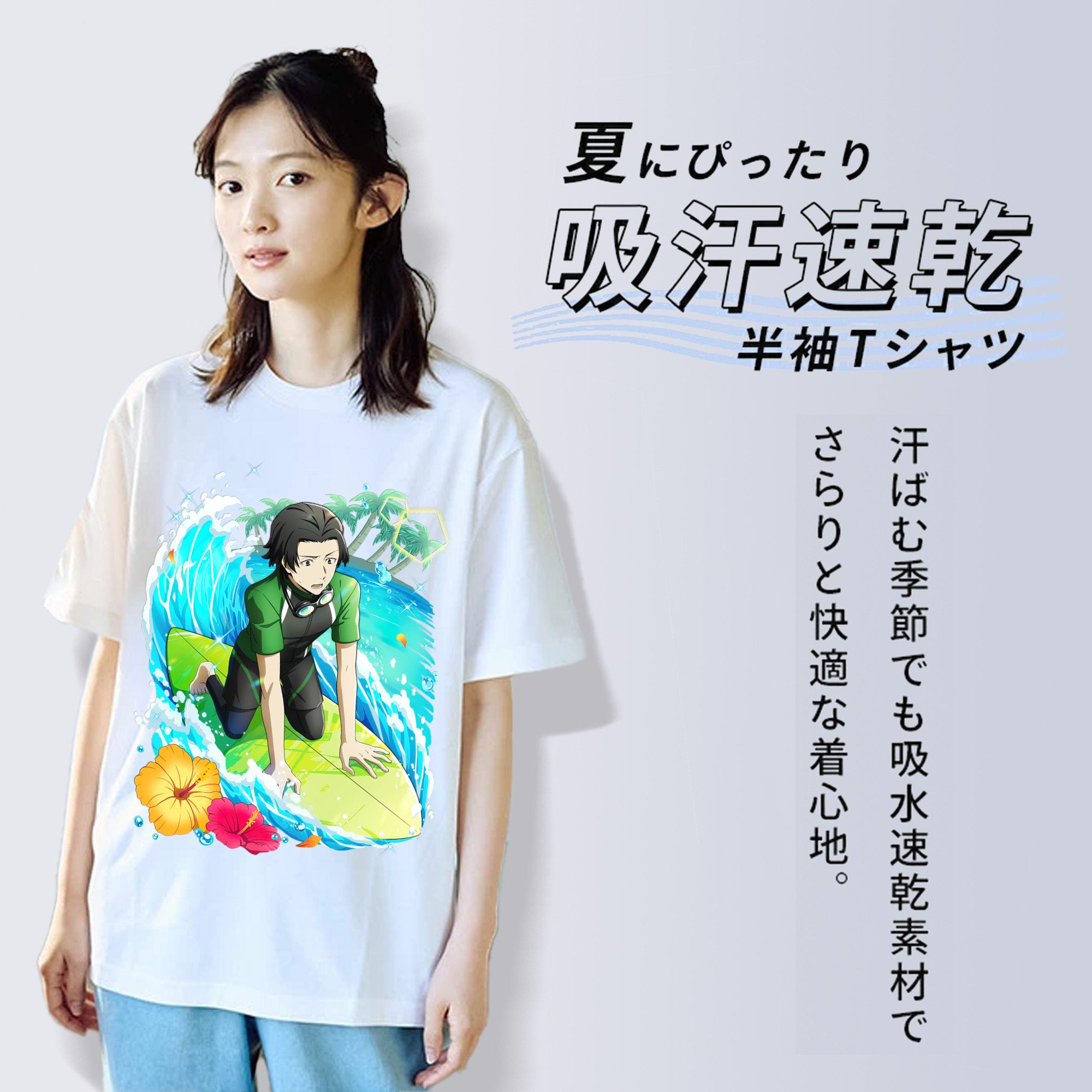 文豪ストレイドッグス Bungo Stray Dogs レディースカジュアルプリントTシャツ（綿100％）