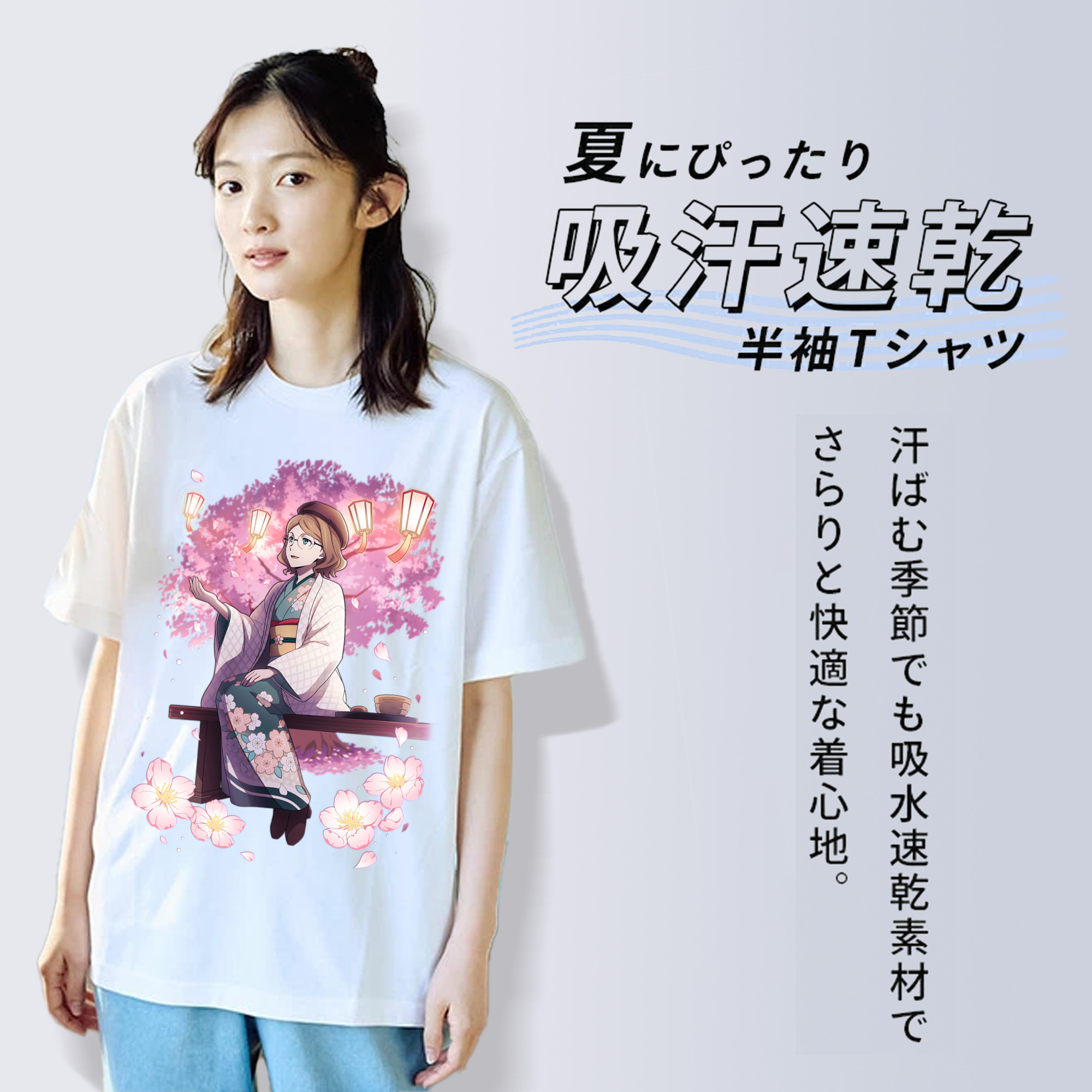 文豪ストレイドッグス Bungo Stray Dogs レディースカジュアルプリントTシャツ（綿100％）