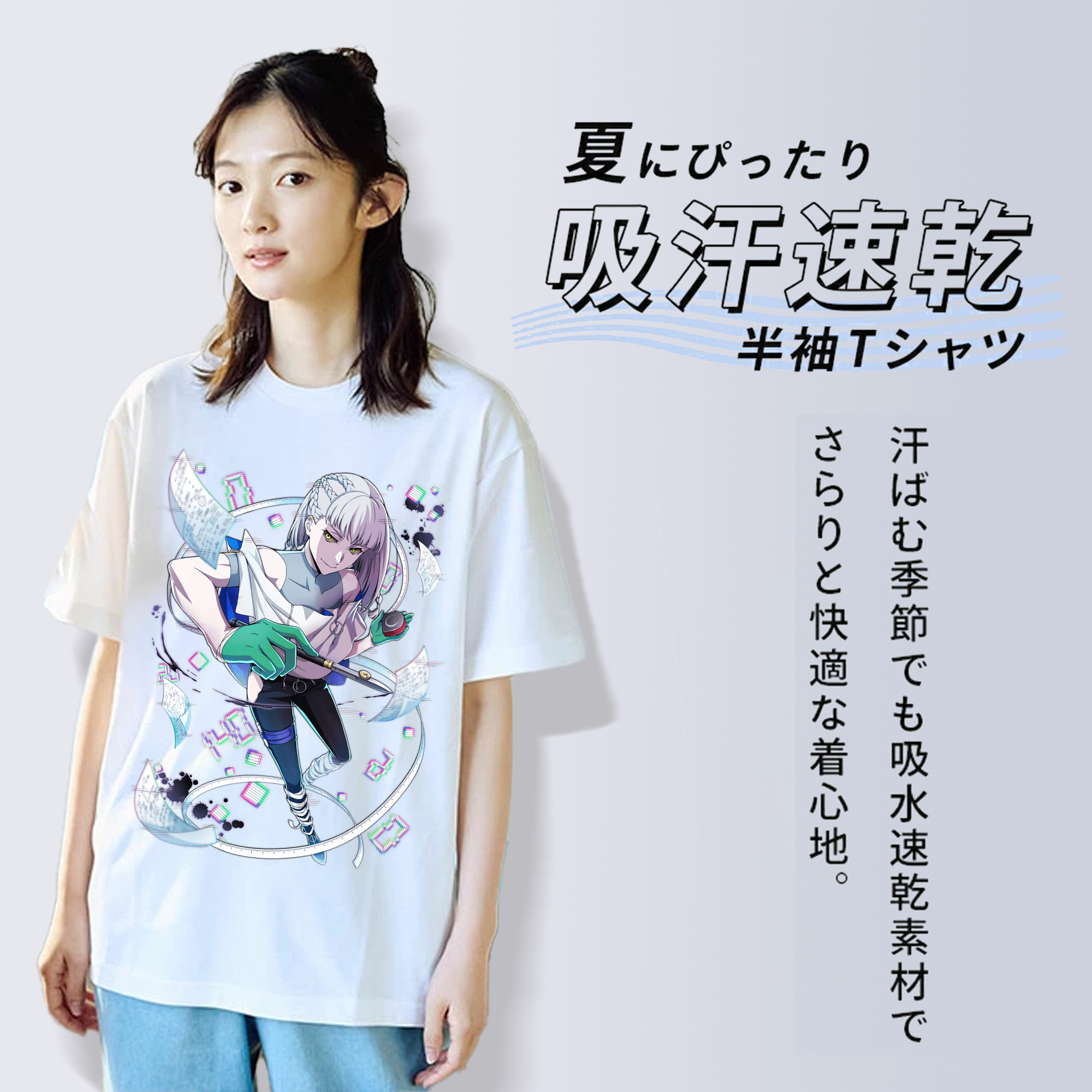 文豪ストレイドッグス Bungo Stray Dogs レディースカジュアルプリントTシャツ（綿100％）