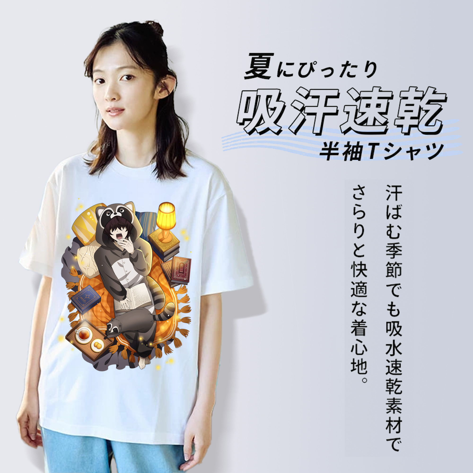 文豪ストレイドッグス Bungo Stray Dogs レディースカジュアルプリントTシャツ（綿100％）
