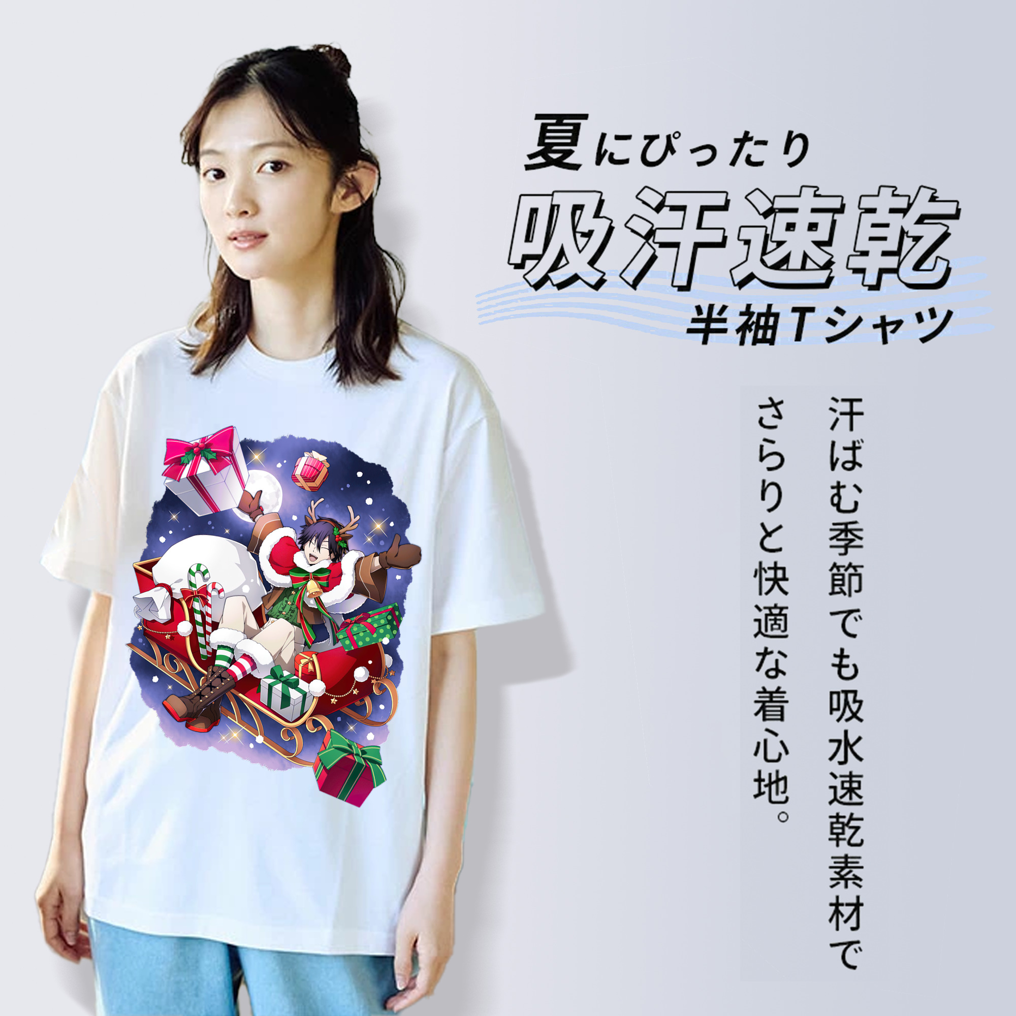 文豪ストレイドッグス Bungo Stray Dogs レディースカジュアルプリントTシャツ（綿100％）
