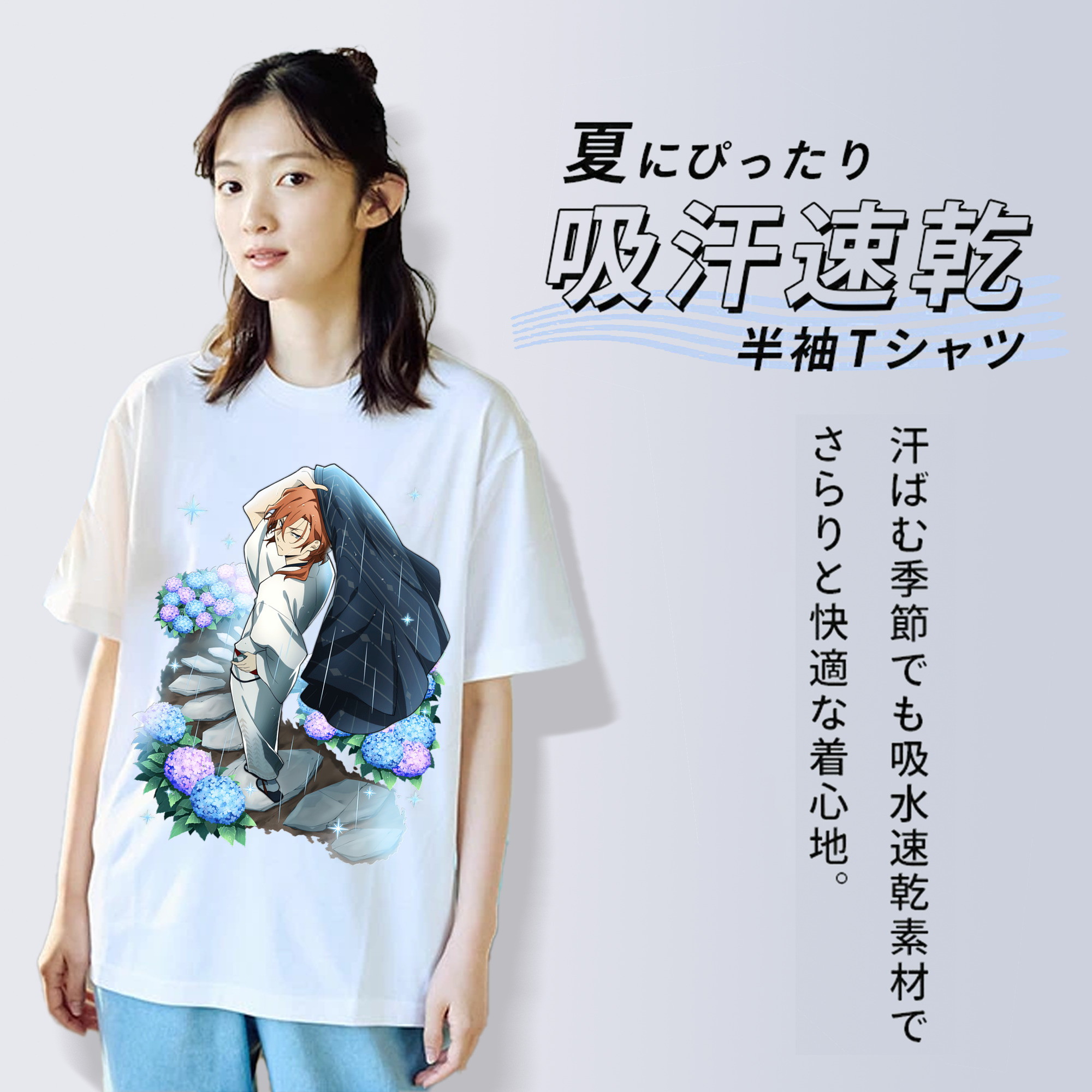文豪ストレイドッグス Bungo Stray Dogs レディースカジュアルプリントTシャツ（綿100％）