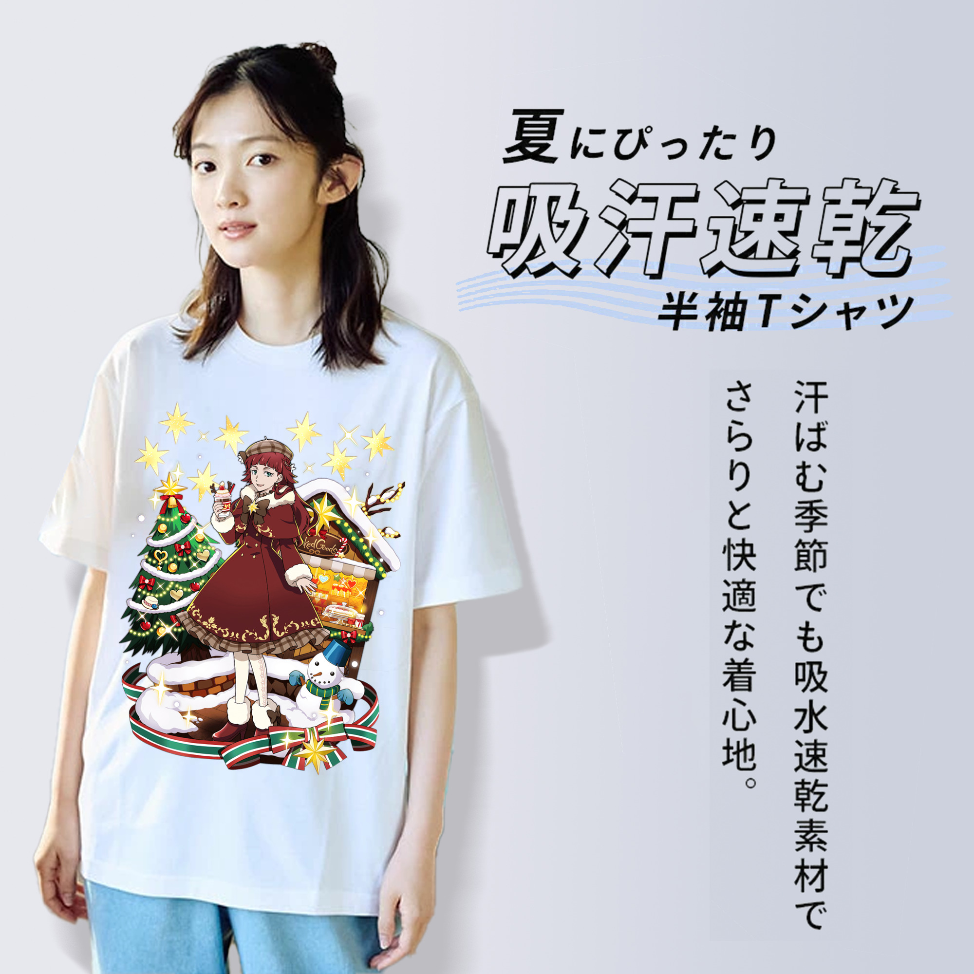 文豪ストレイドッグス Bungo Stray Dogs レディースカジュアルプリントTシャツ（綿100％）