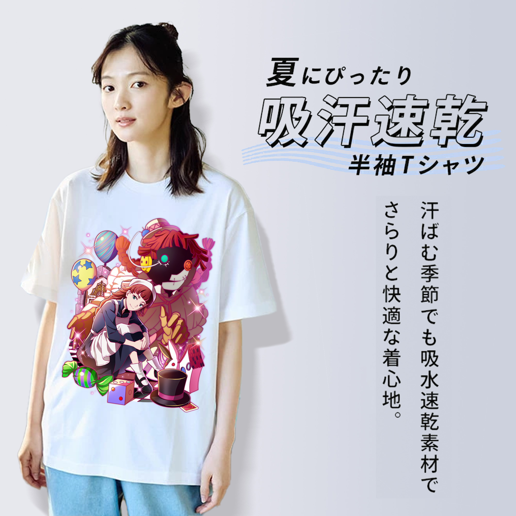 文豪ストレイドッグス Bungo Stray Dogs レディースカジュアルプリントTシャツ（綿100％）