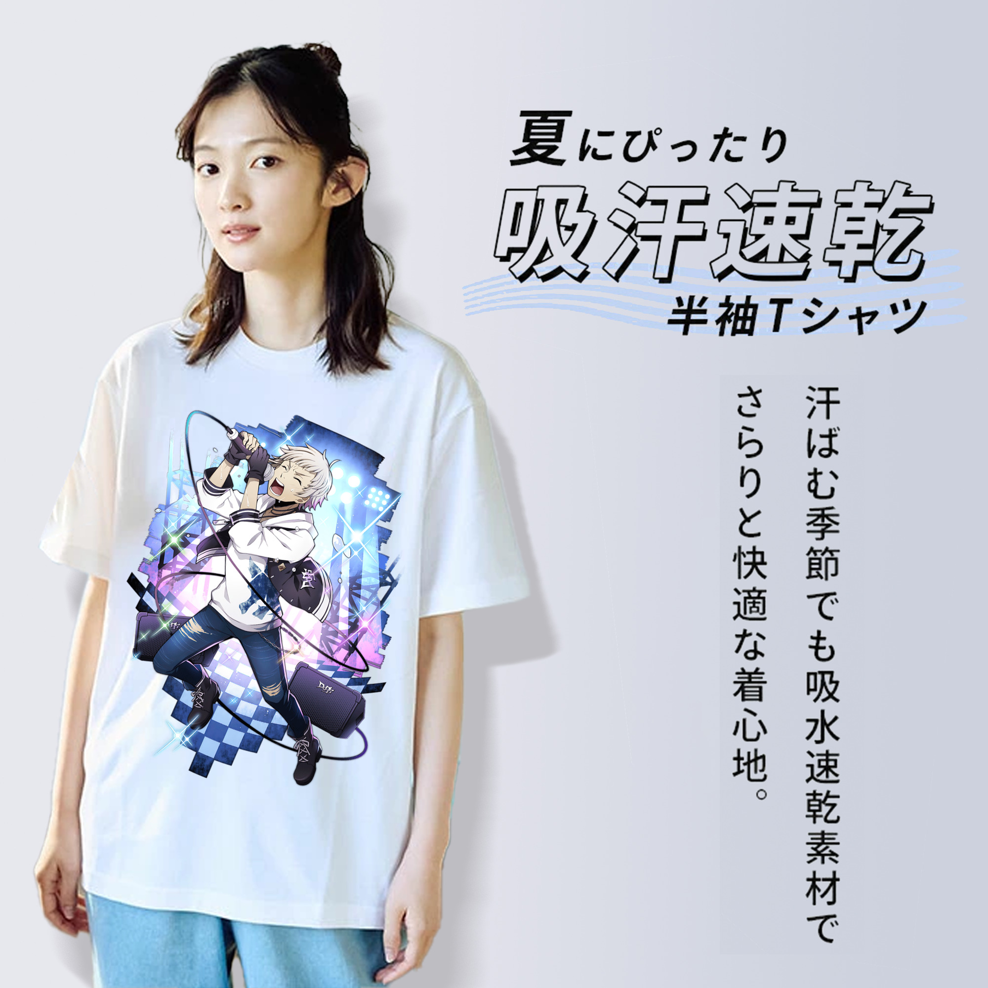 文豪ストレイドッグス Bungo Stray Dogs レディースカジュアルプリントTシャツ（綿100％）
