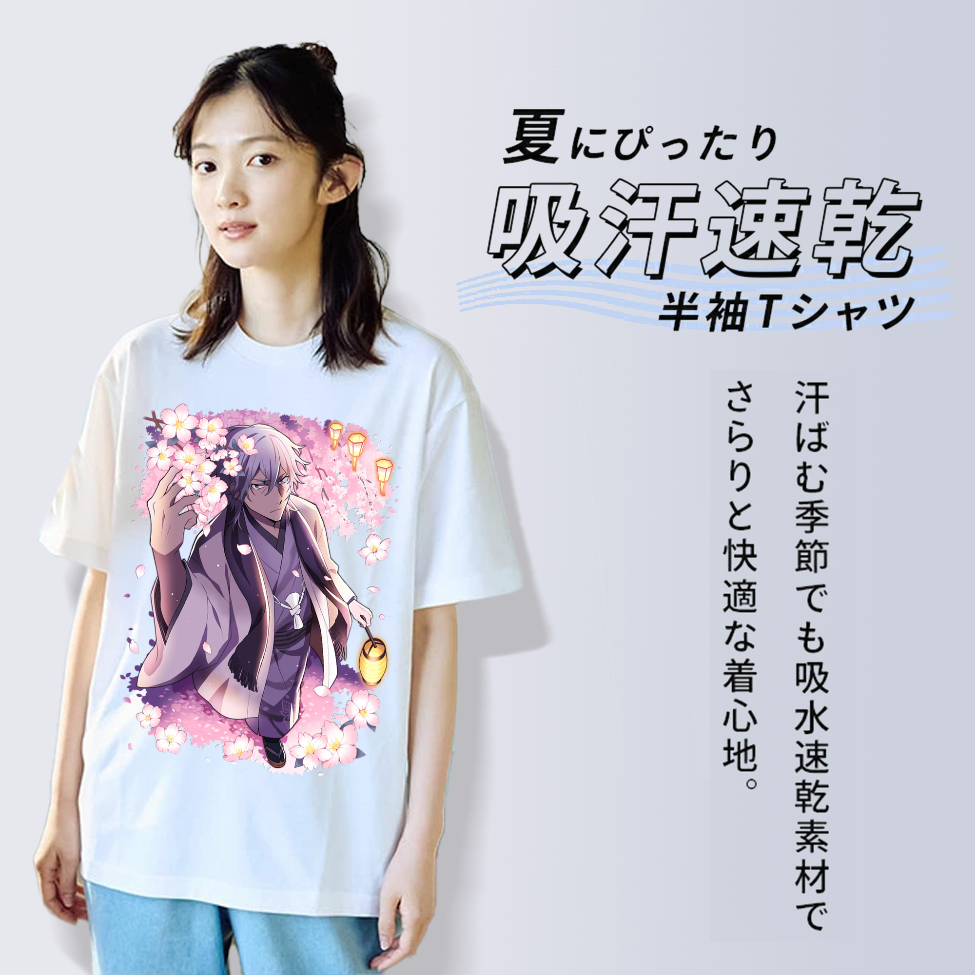 文豪ストレイドッグス Bungo Stray Dogs レディースカジュアルプリントTシャツ（綿100％）
