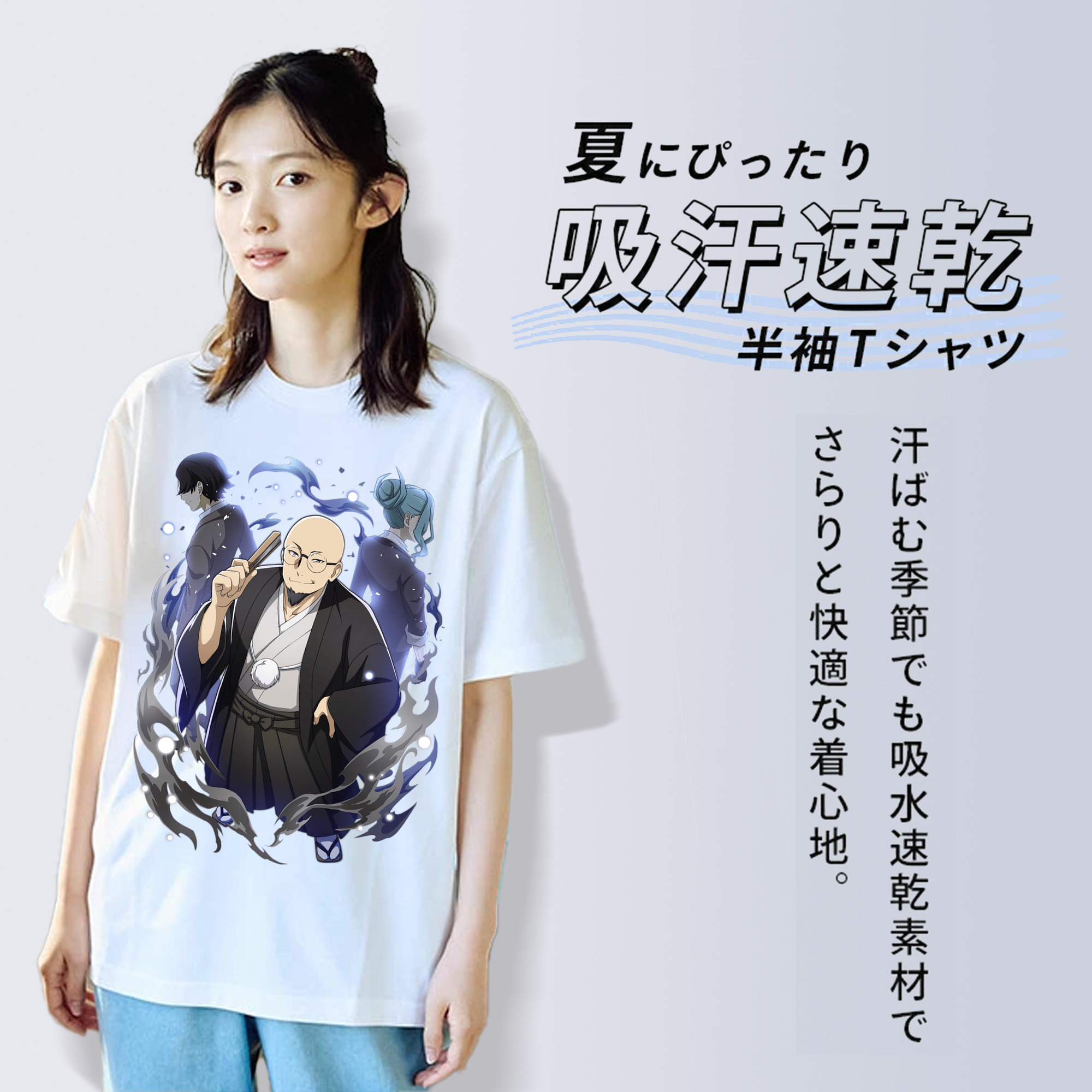 文豪ストレイドッグス Bungo Stray Dogs レディースカジュアルプリントTシャツ（綿100％）