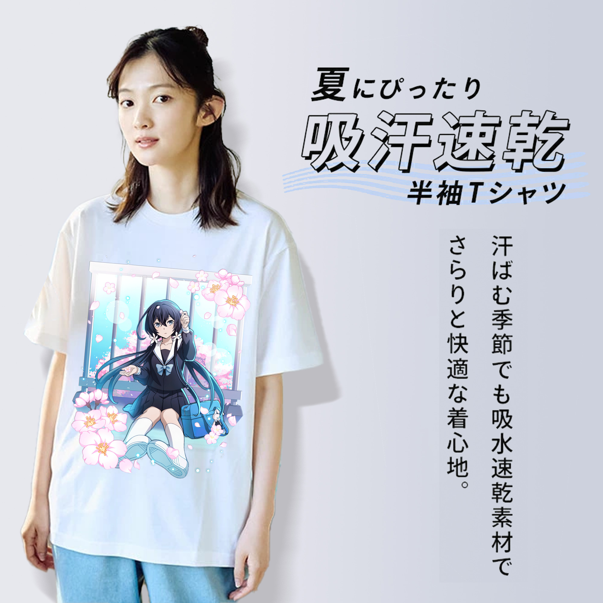 文豪ストレイドッグス Bungo Stray Dogs レディースカジュアルプリントTシャツ（綿100％）