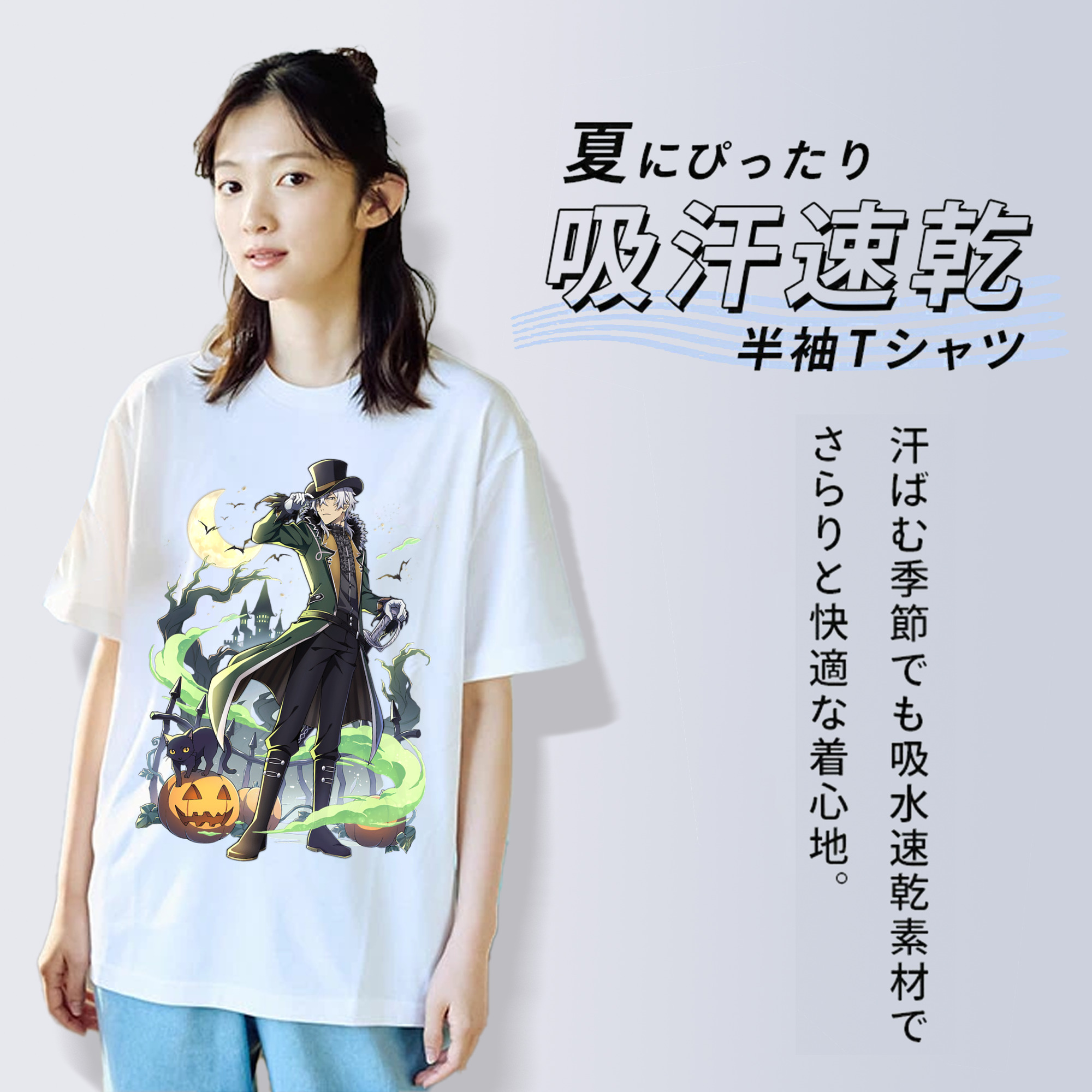 文豪ストレイドッグス Bungo Stray Dogs レディースカジュアルプリントTシャツ（綿100％）