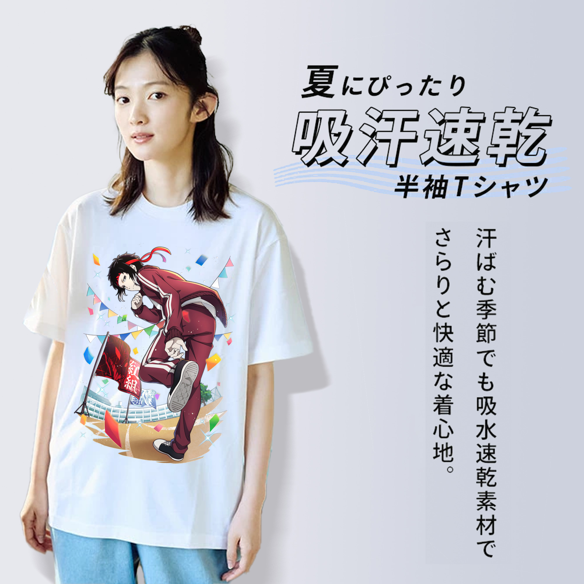 文豪ストレイドッグス Bungo Stray Dogs レディースカジュアルプリントTシャツ（綿100％）