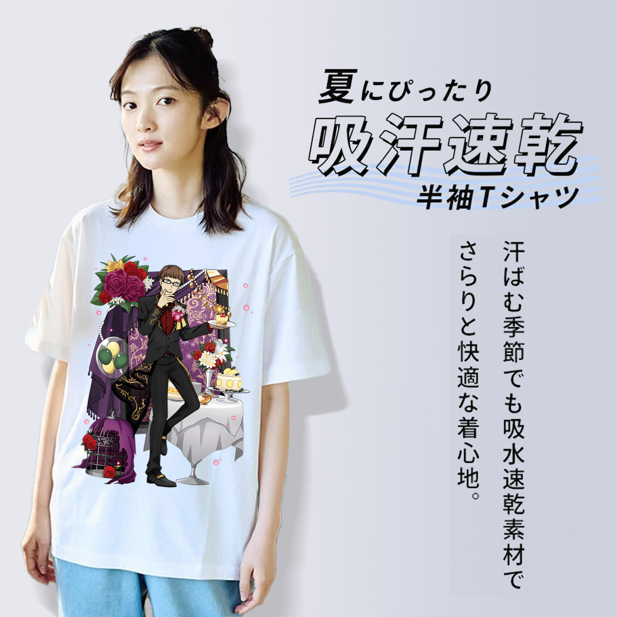 文豪ストレイドッグス Bungo Stray Dogs レディースカジュアルプリントTシャツ（綿100％）