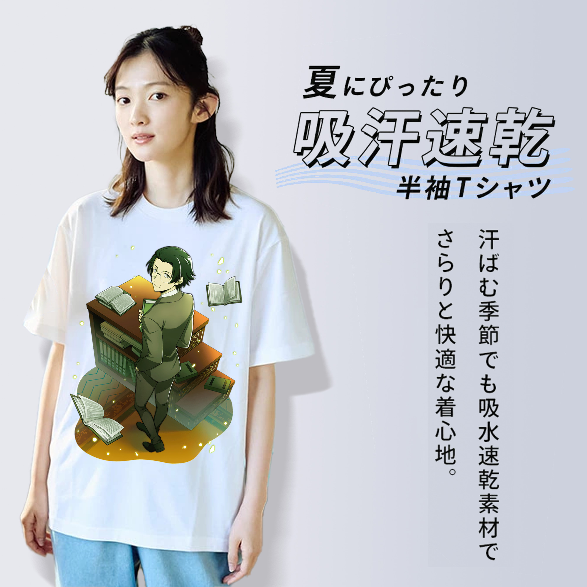 文豪ストレイドッグス Bungo Stray Dogs レディースカジュアルプリントTシャツ（綿100％）