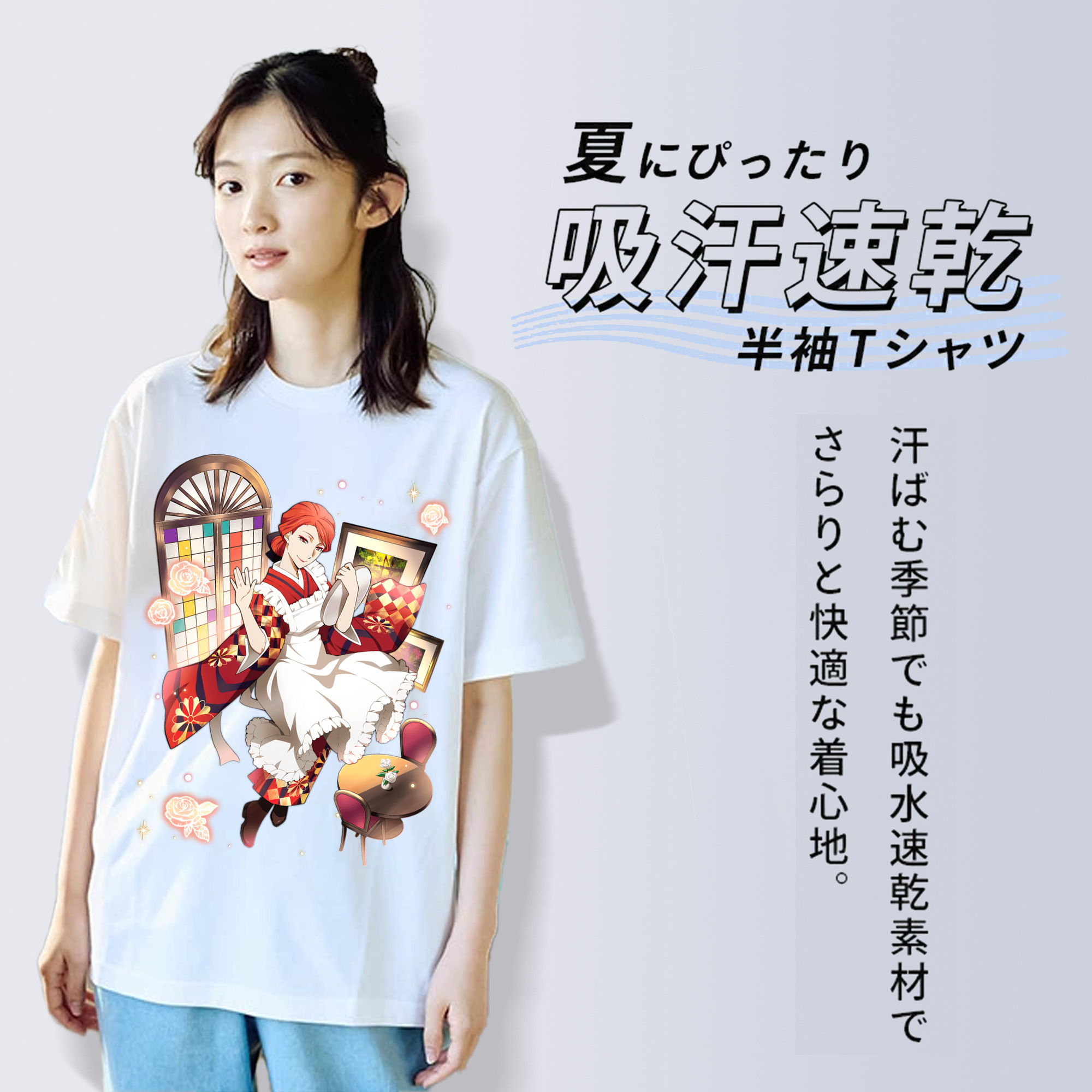 文豪ストレイドッグス Bungo Stray Dogs レディースカジュアルプリントTシャツ（綿100％）