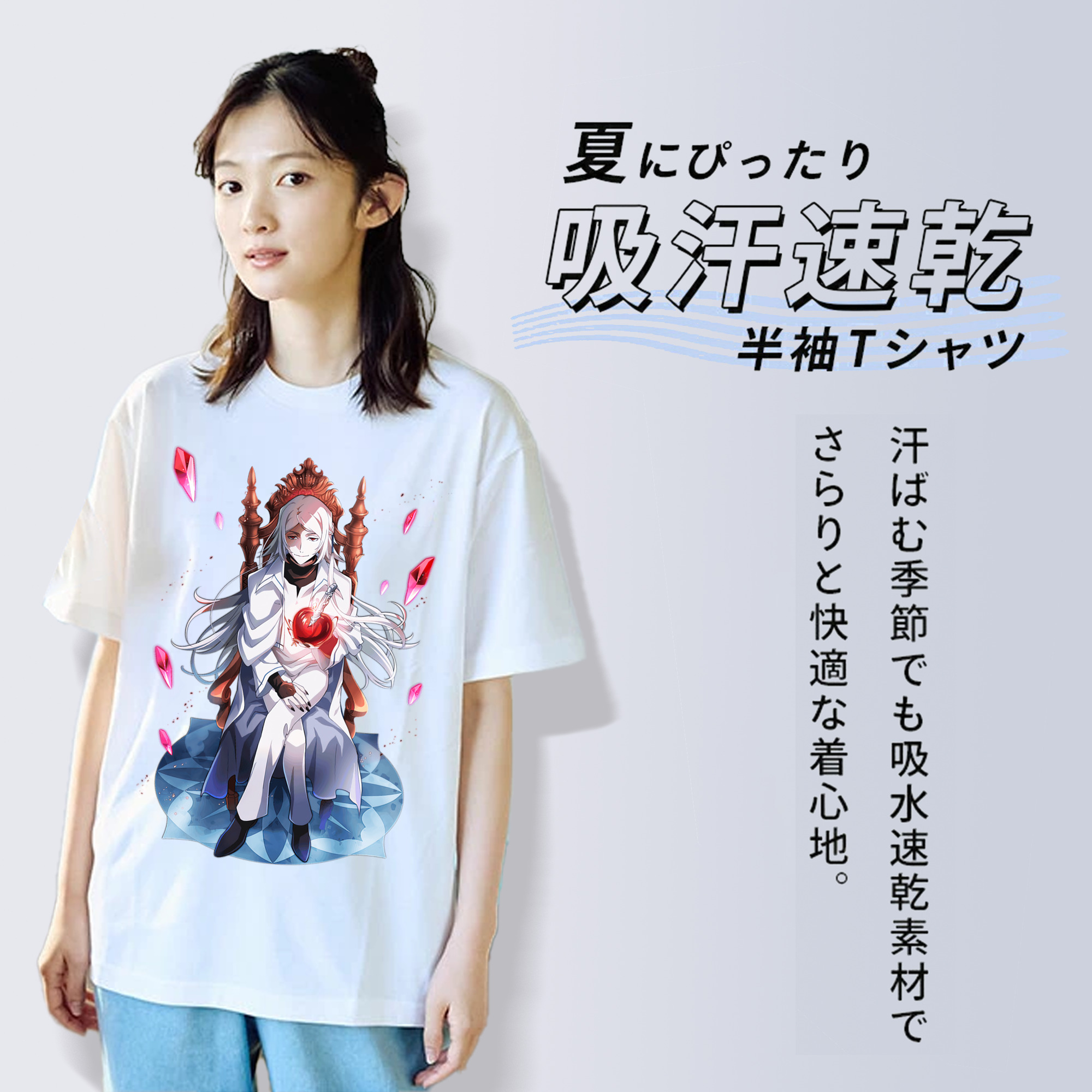 文豪ストレイドッグス Bungo Stray Dogs レディースカジュアルプリントTシャツ（綿100％）
