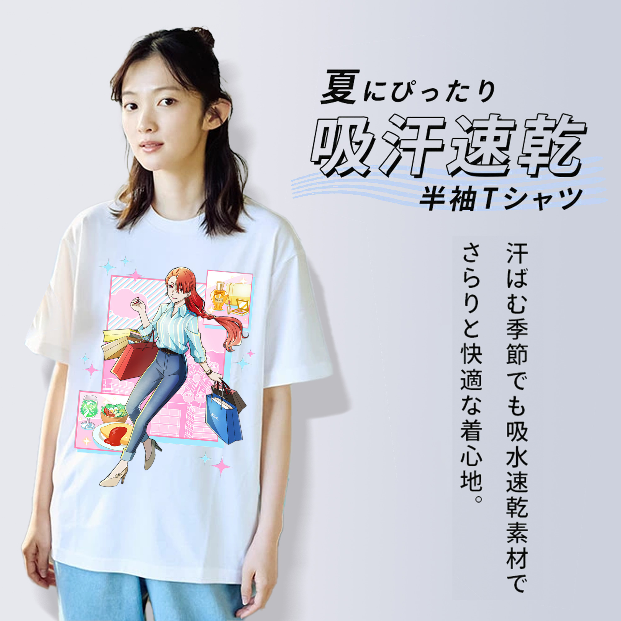 文豪ストレイドッグス Bungo Stray Dogs レディースカジュアルプリントTシャツ（綿100％）