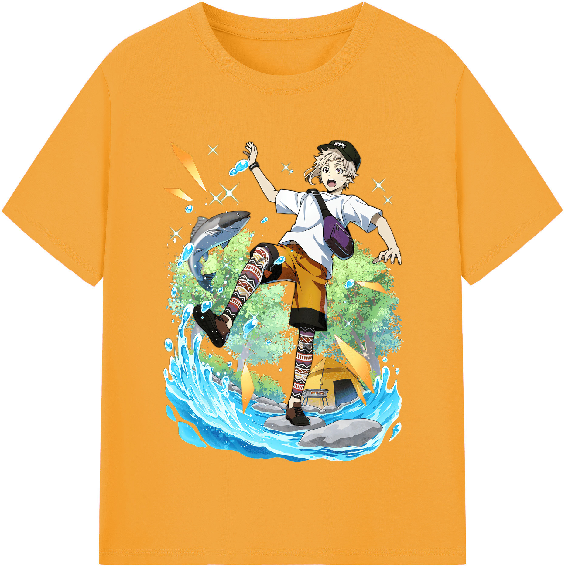 （画像用） 文豪ストレイドッグス Bungo Stray Dogs レディースカジュアルプリントTシャツ（綿100％）