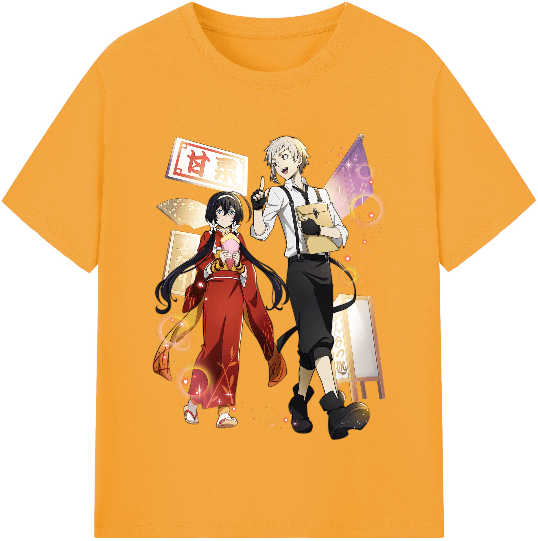 （画像用） 文豪ストレイドッグス Bungo Stray Dogs レディースカジュアルプリントTシャツ（綿100％）