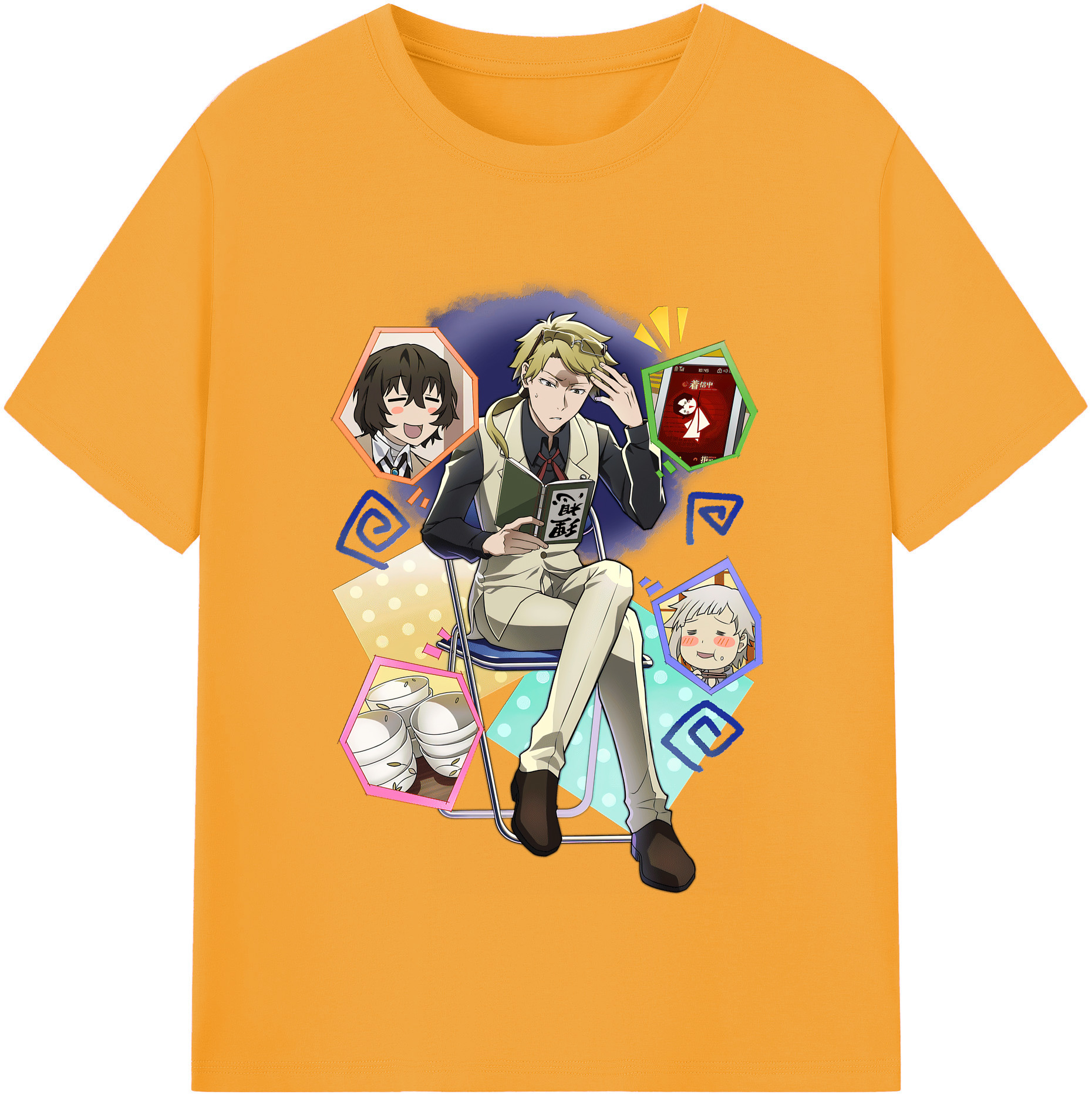 （画像用） 文豪ストレイドッグス Bungo Stray Dogs レディースカジュアルプリントTシャツ（綿100％）