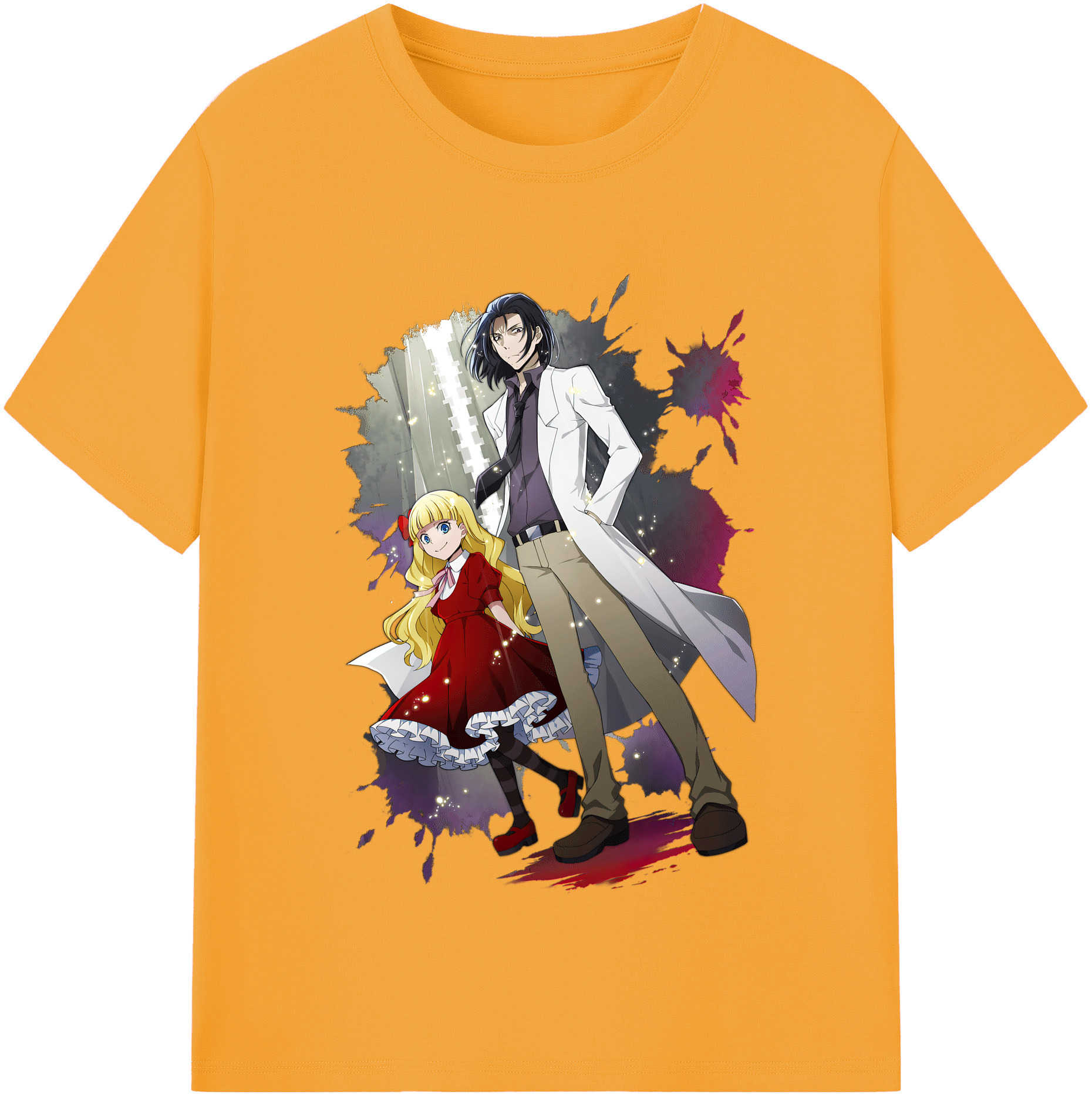 （画像用） 文豪ストレイドッグス Bungo Stray Dogs レディースカジュアルプリントTシャツ（綿100％）