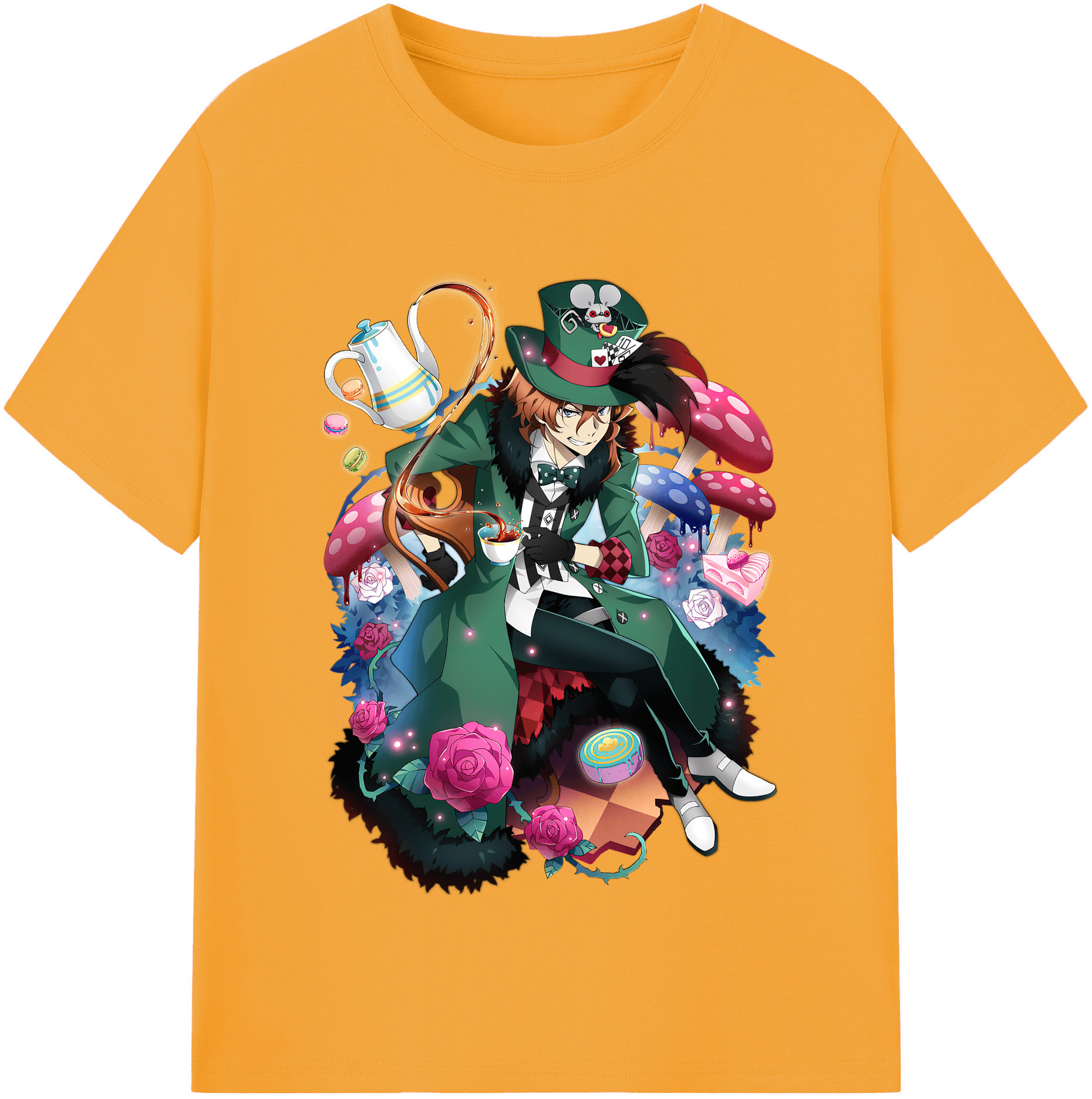 （画像用） 文豪ストレイドッグス Bungo Stray Dogs レディースカジュアルプリントTシャツ（綿100％）