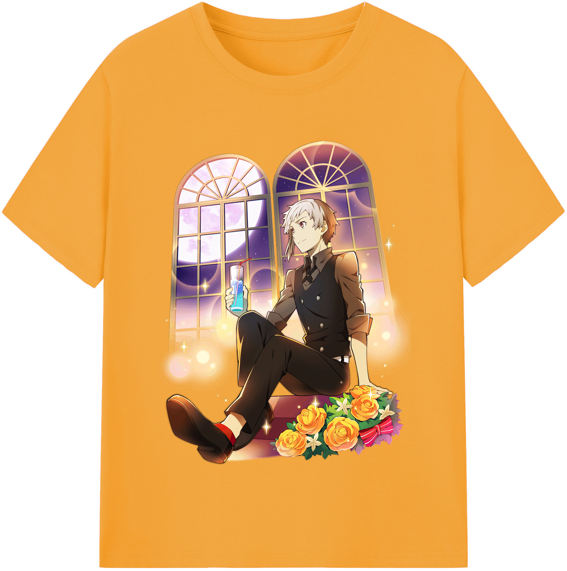 （画像用） 文豪ストレイドッグス Bungo Stray Dogs レディースカジュアルプリントTシャツ（綿100％）