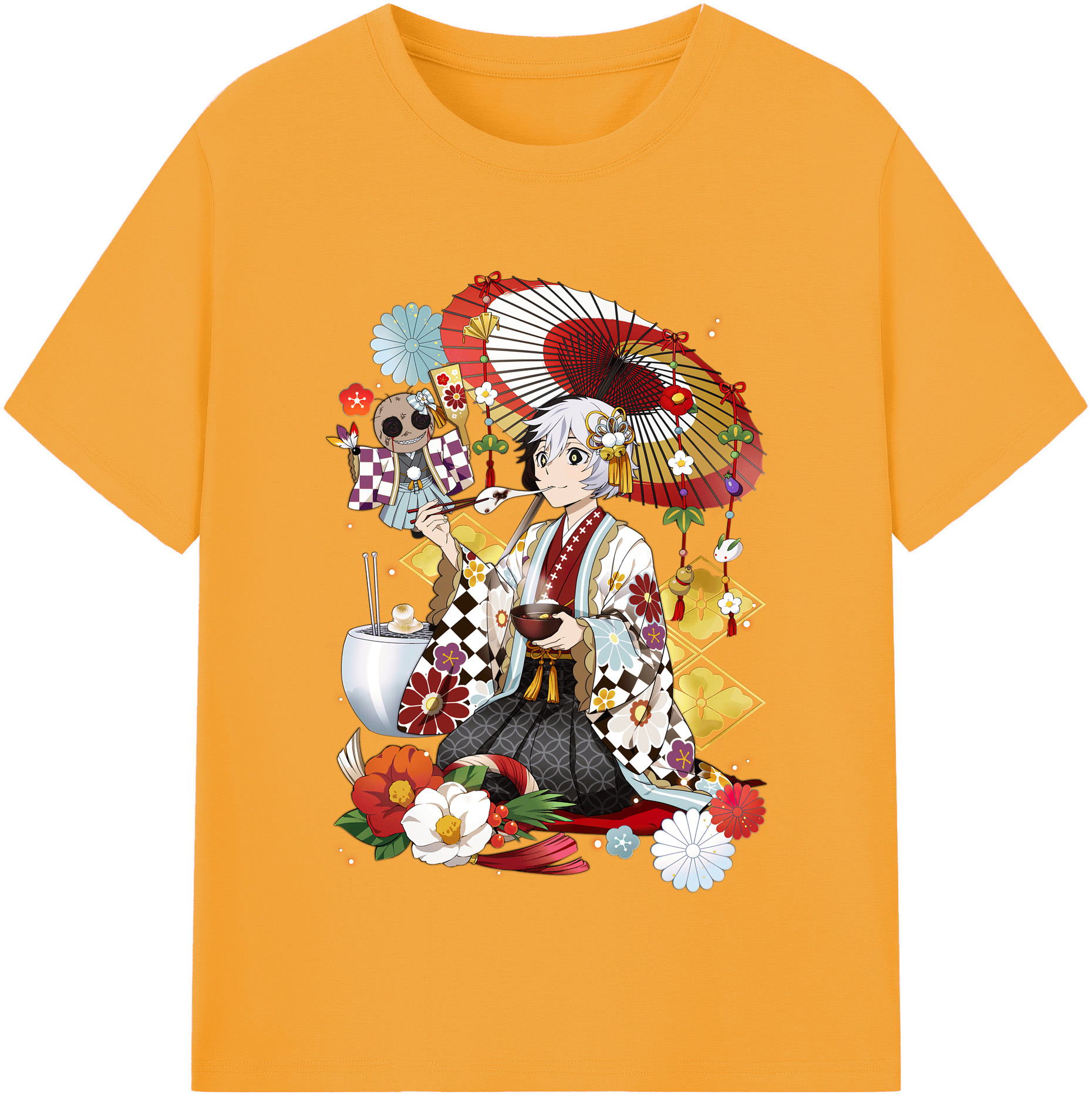 （画像用） 文豪ストレイドッグス Bungo Stray Dogs レディースカジュアルプリントTシャツ（綿100％）