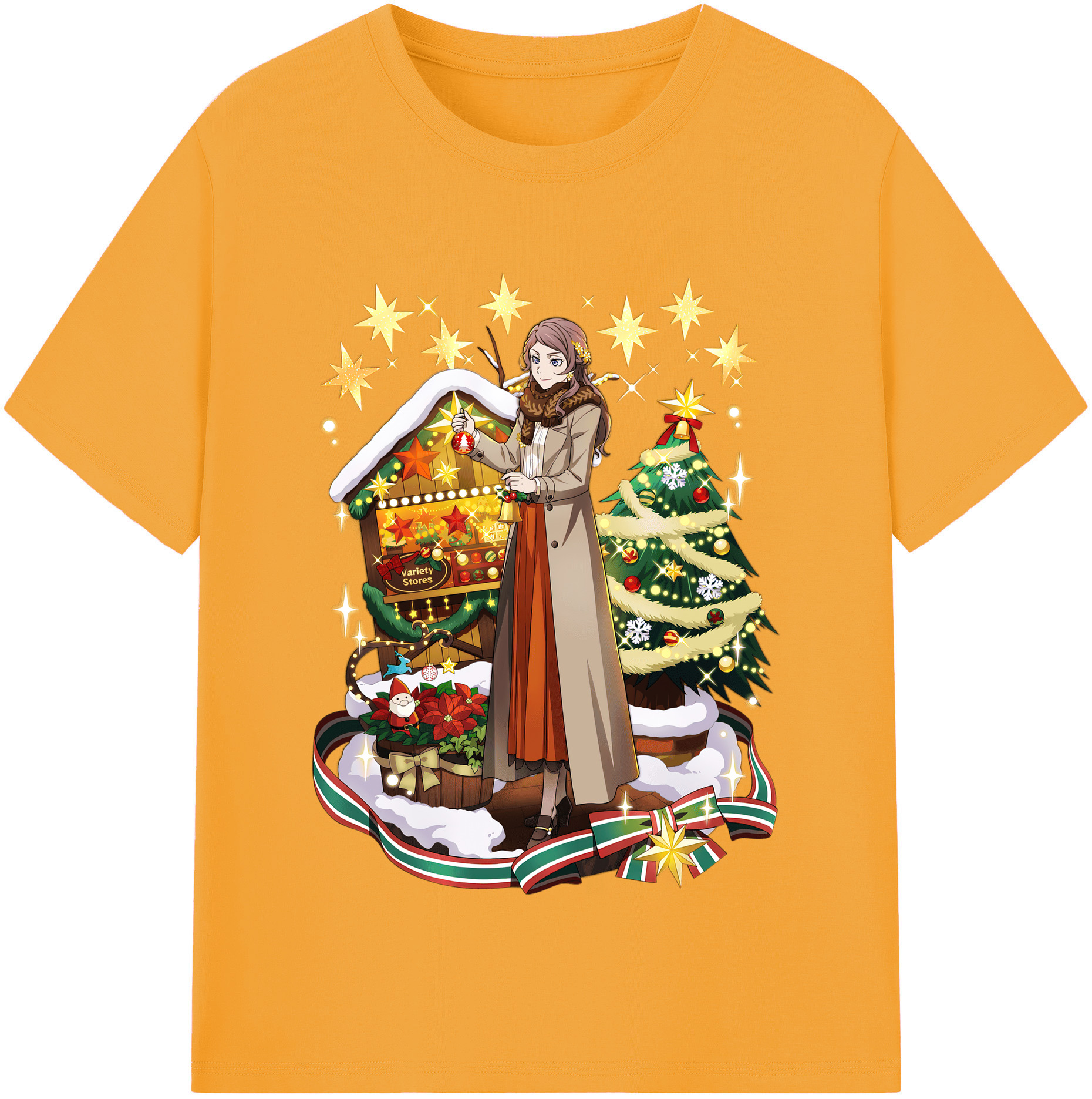 （画像用） 文豪ストレイドッグス Bungo Stray Dogs レディースカジュアルプリントTシャツ（綿100％）
