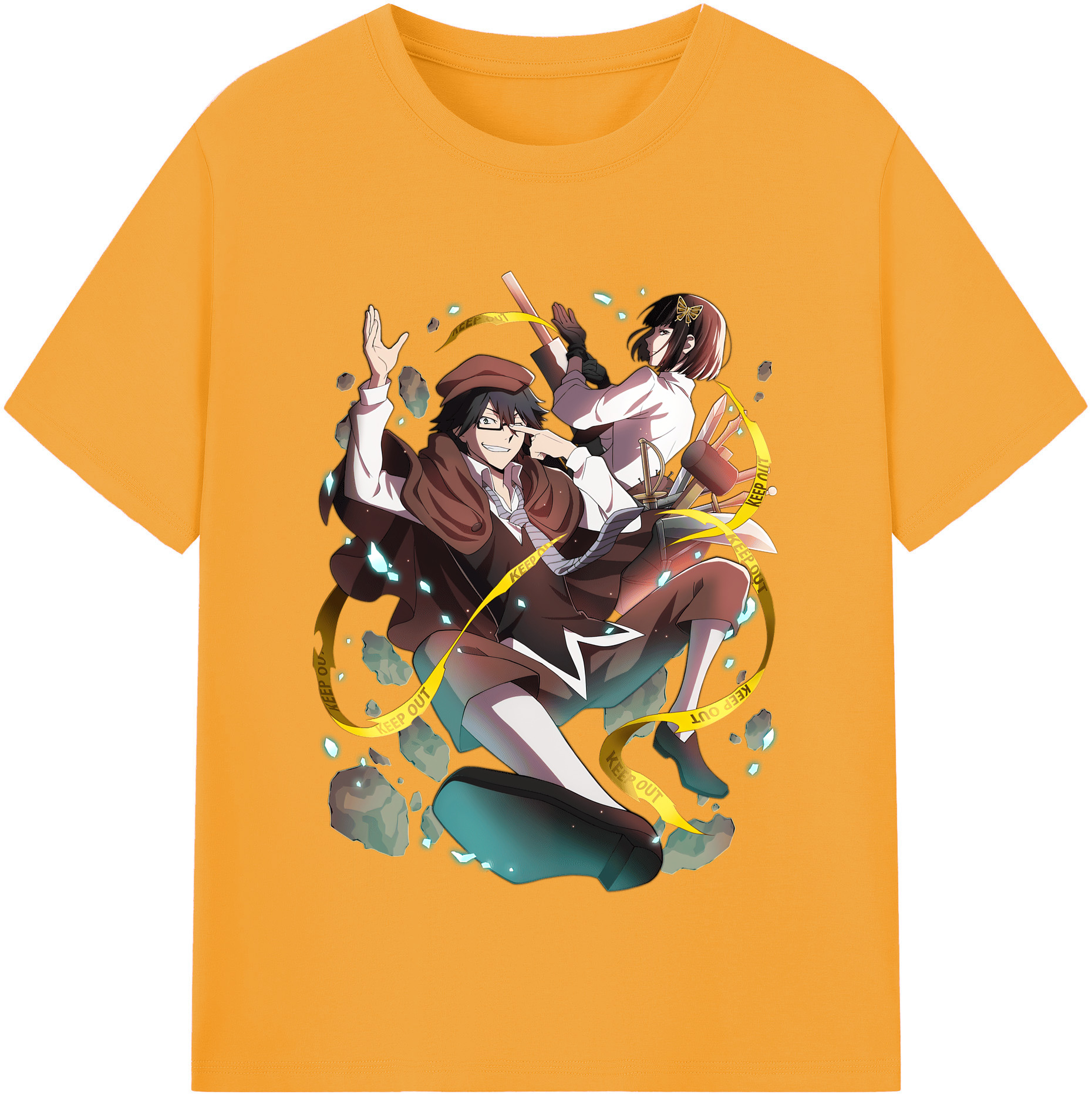 （画像用） 文豪ストレイドッグス Bungo Stray Dogs レディースカジュアルプリントTシャツ（綿100％）