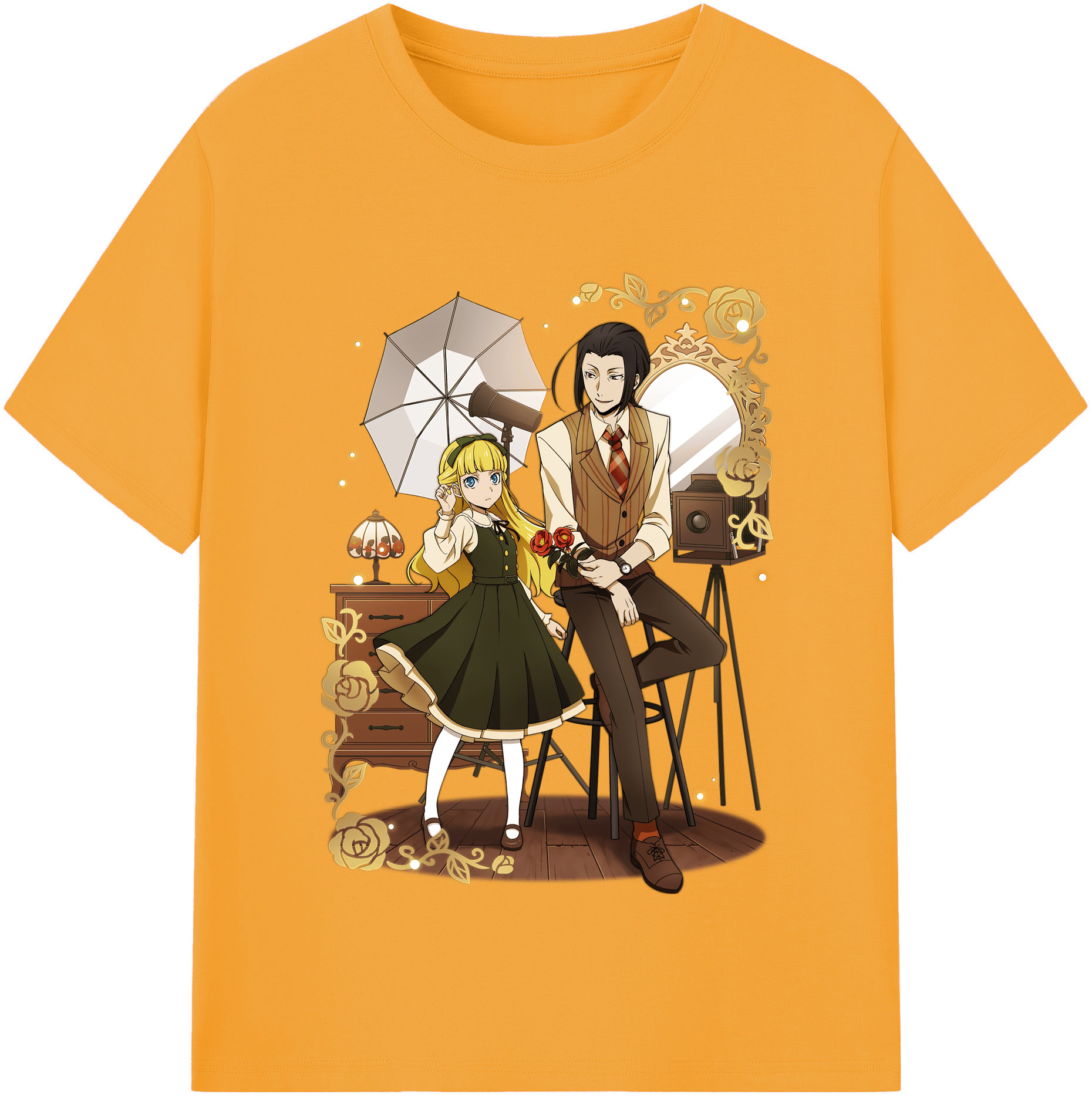 （画像用） 文豪ストレイドッグス Bungo Stray Dogs レディースカジュアルプリントTシャツ（綿100％）