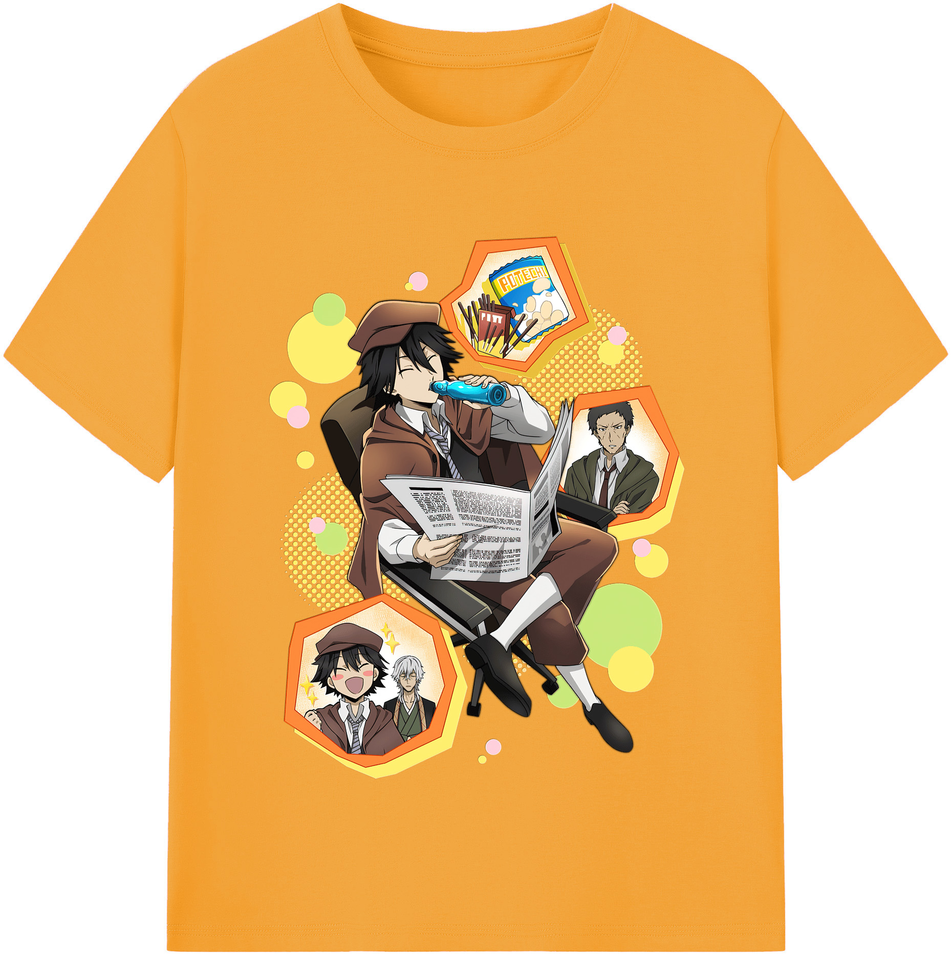 （画像用） 文豪ストレイドッグス Bungo Stray Dogs レディースカジュアルプリントTシャツ（綿100％）