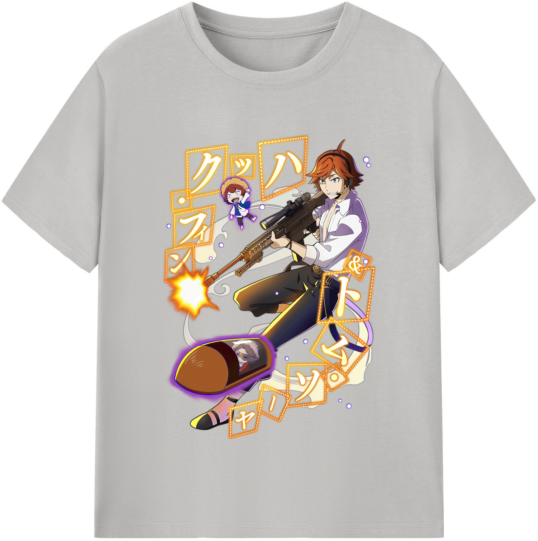 （画像用） 文豪ストレイドッグス Bungo Stray Dogs レディースカジュアルプリントTシャツ（綿100％）
