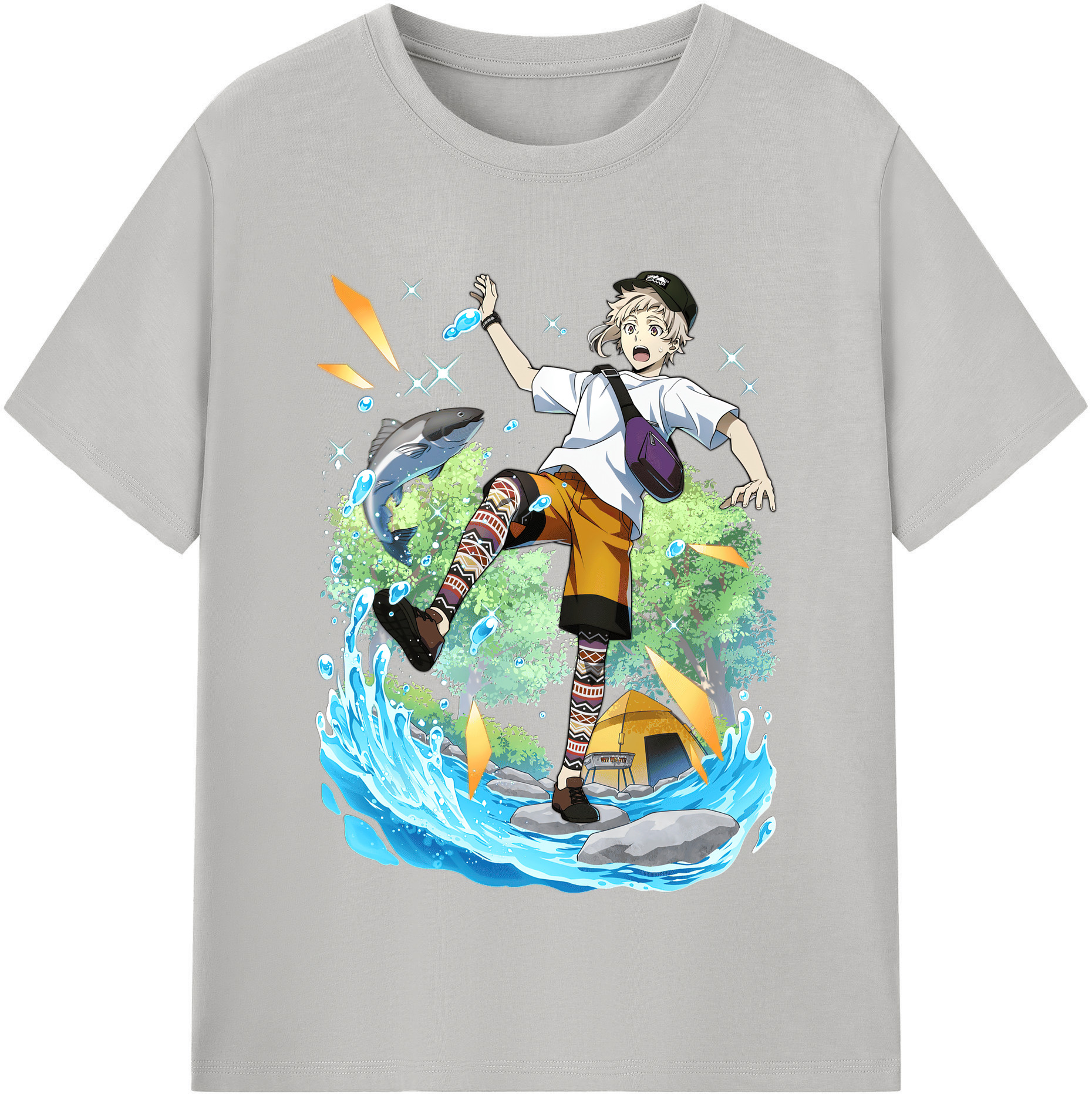 （画像用） 文豪ストレイドッグス Bungo Stray Dogs レディースカジュアルプリントTシャツ（綿100％）