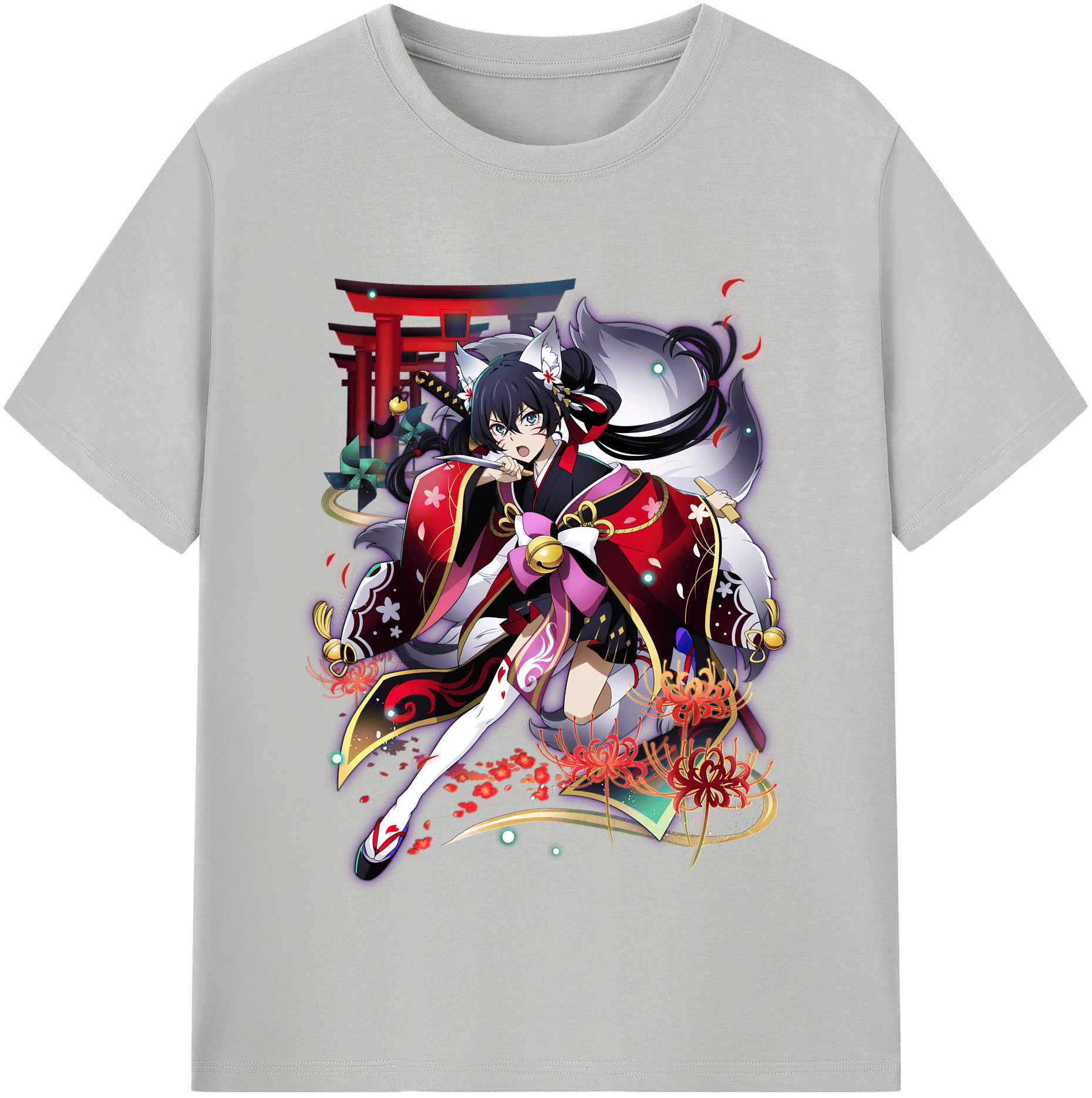 （画像用） 文豪ストレイドッグス Bungo Stray Dogs レディースカジュアルプリントTシャツ（綿100％）