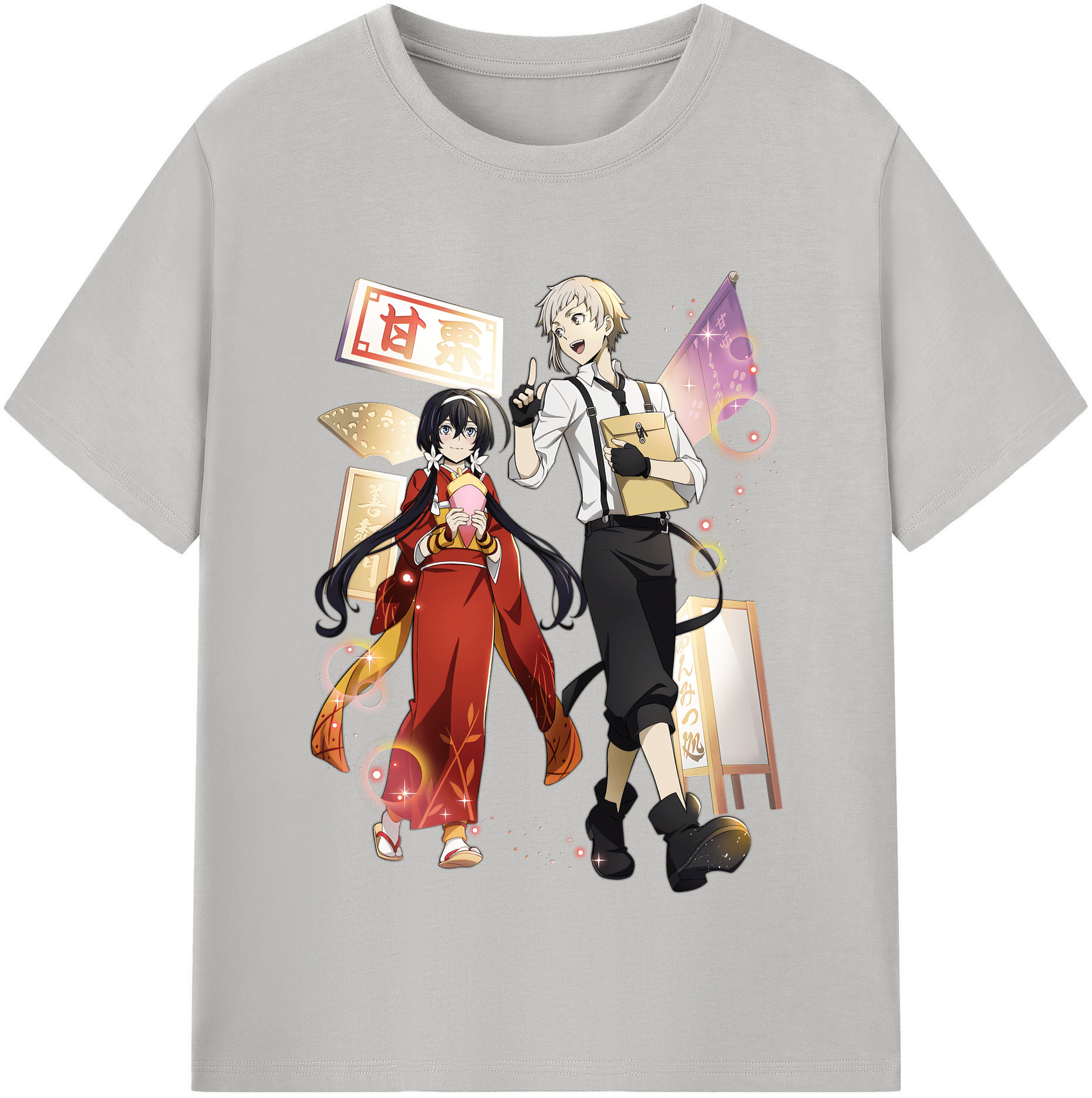 （画像用） 文豪ストレイドッグス Bungo Stray Dogs レディースカジュアルプリントTシャツ（綿100％）