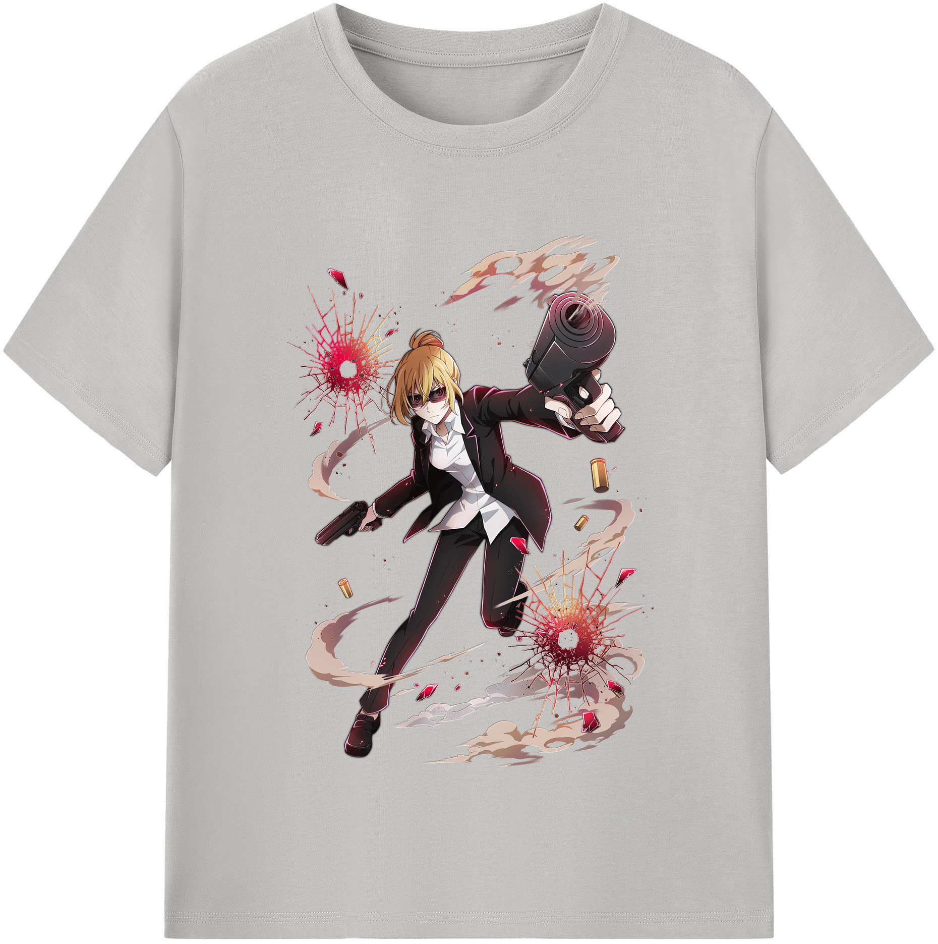 （画像用） 文豪ストレイドッグス Bungo Stray Dogs レディースカジュアルプリントTシャツ（綿100％）