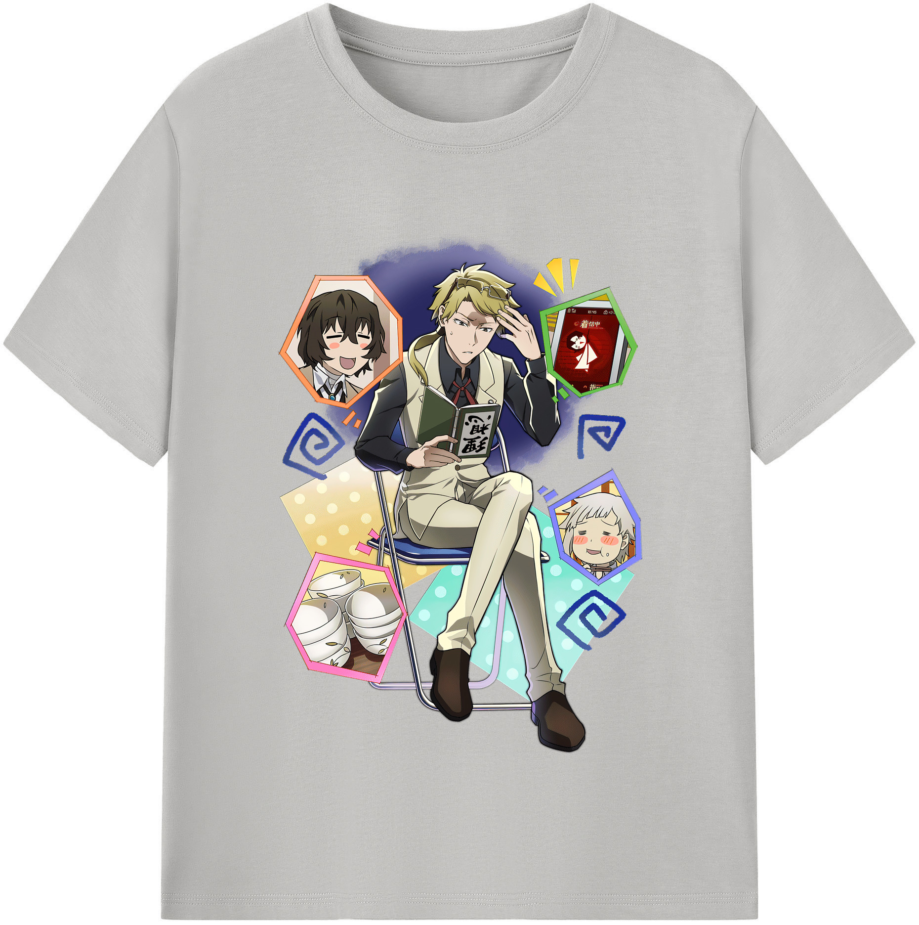 （画像用） 文豪ストレイドッグス Bungo Stray Dogs レディースカジュアルプリントTシャツ（綿100％）