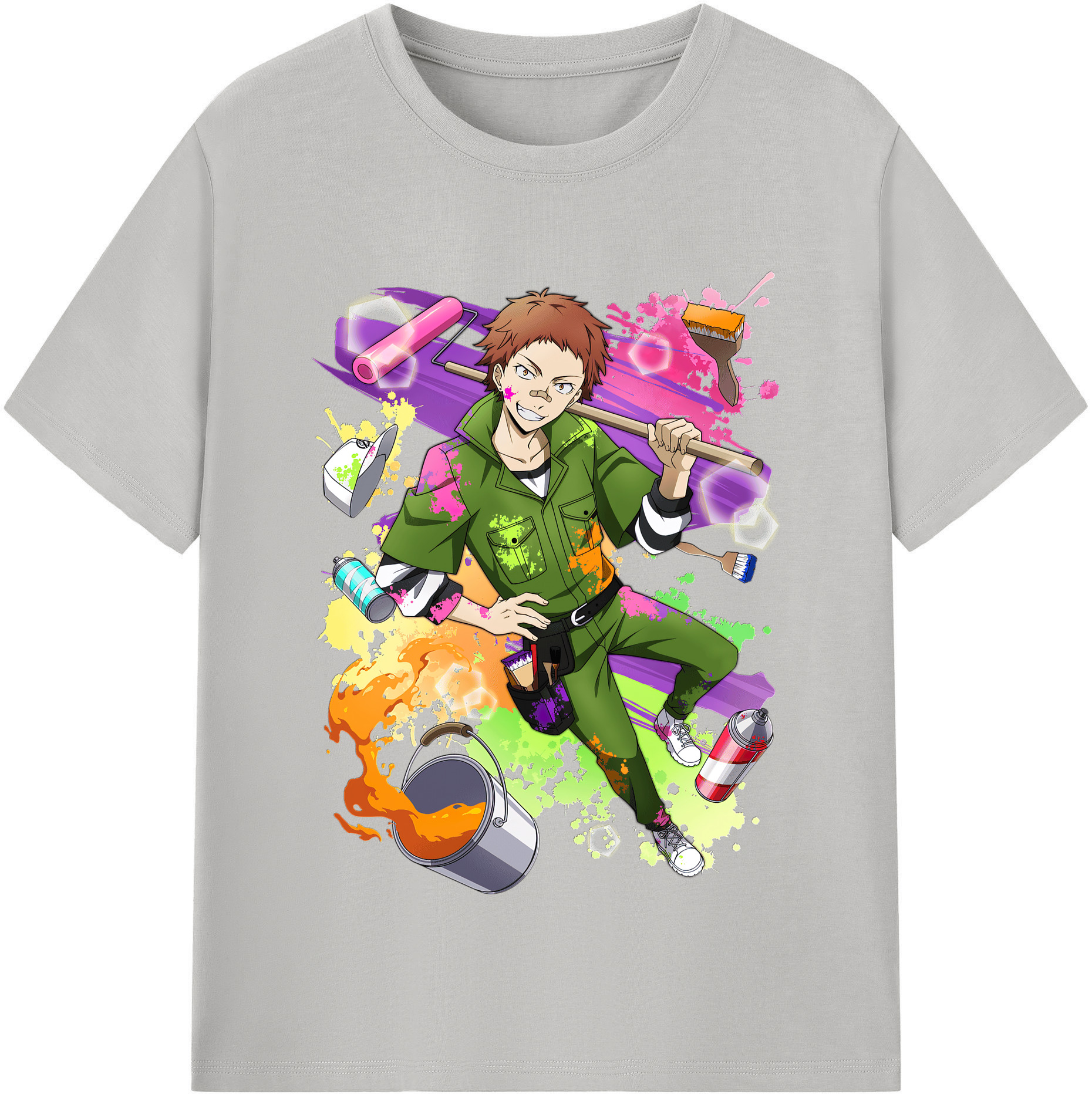 （画像用） 文豪ストレイドッグス Bungo Stray Dogs レディースカジュアルプリントTシャツ（綿100％）