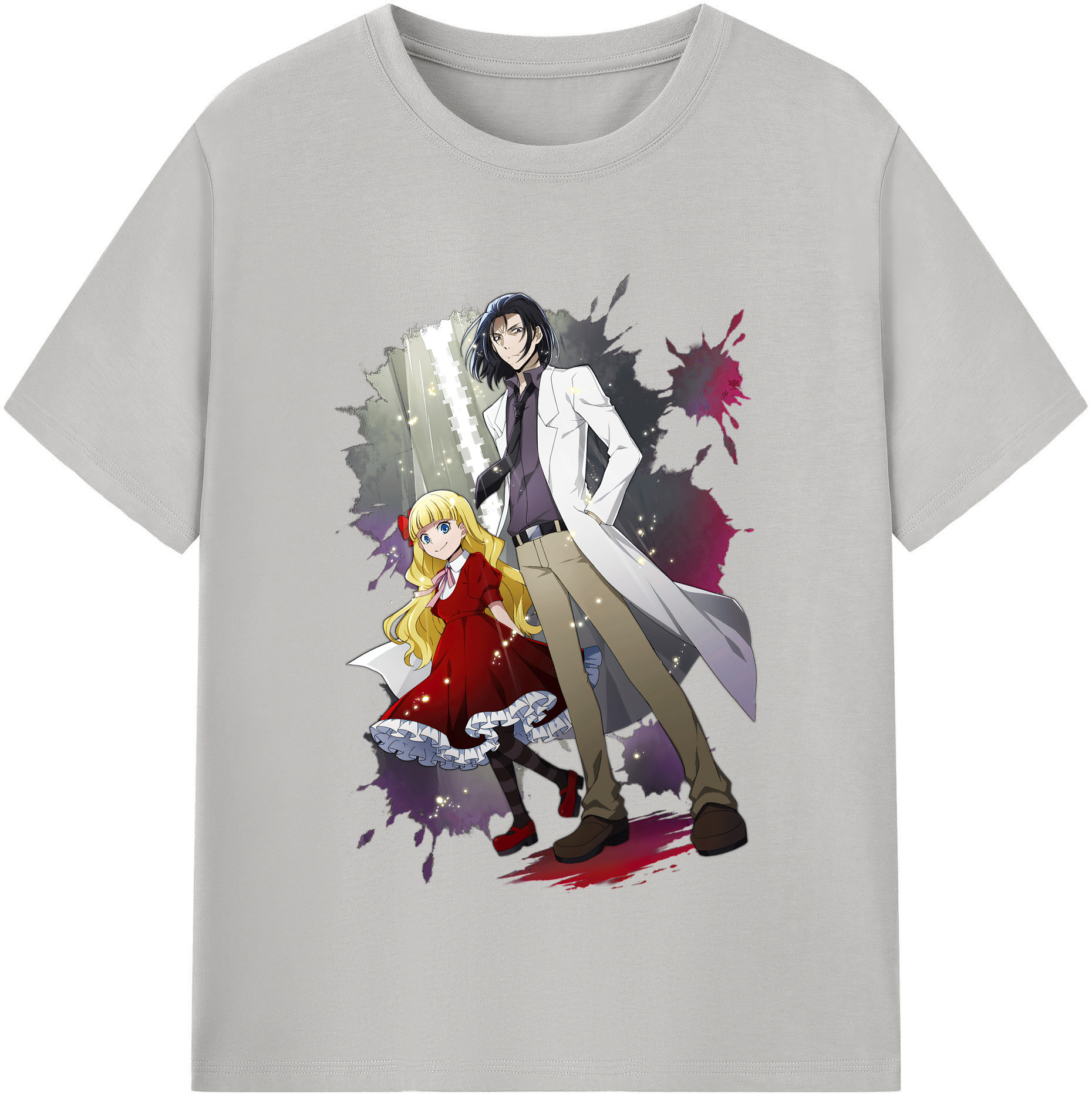 （画像用） 文豪ストレイドッグス Bungo Stray Dogs レディースカジュアルプリントTシャツ（綿100％）