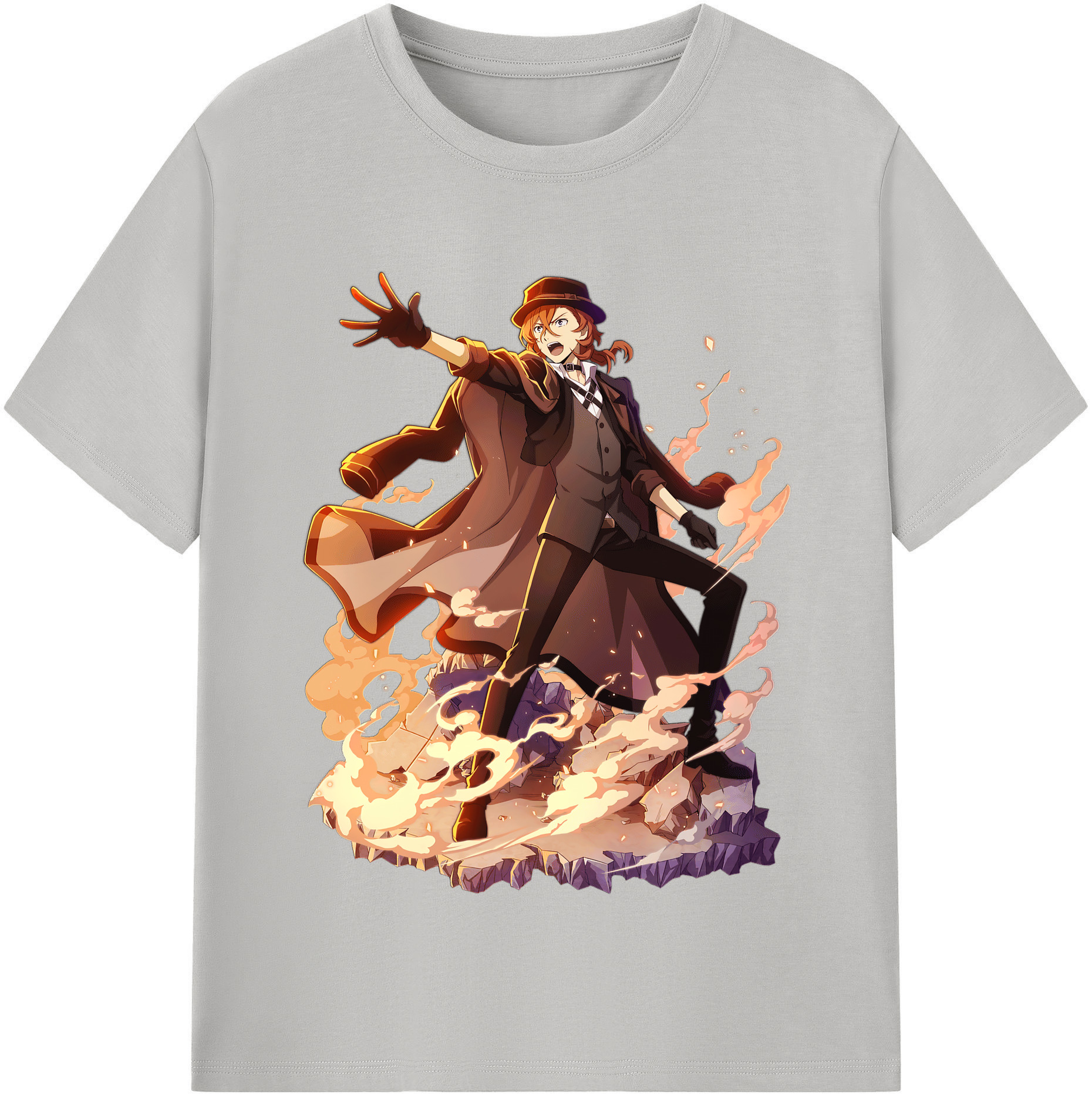 （画像用） 文豪ストレイドッグス Bungo Stray Dogs レディースカジュアルプリントTシャツ（綿100％）