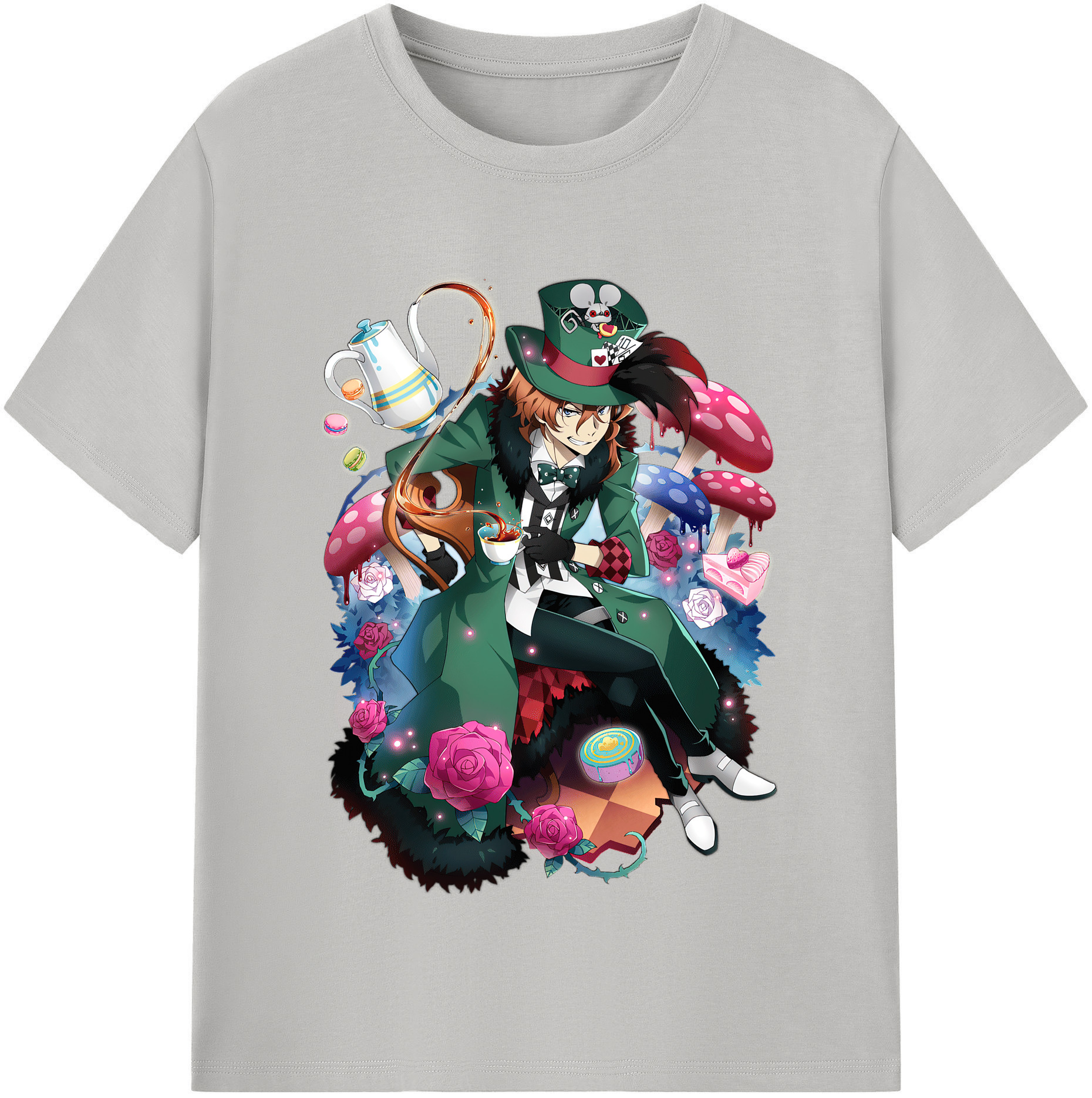 （画像用） 文豪ストレイドッグス Bungo Stray Dogs レディースカジュアルプリントTシャツ（綿100％）