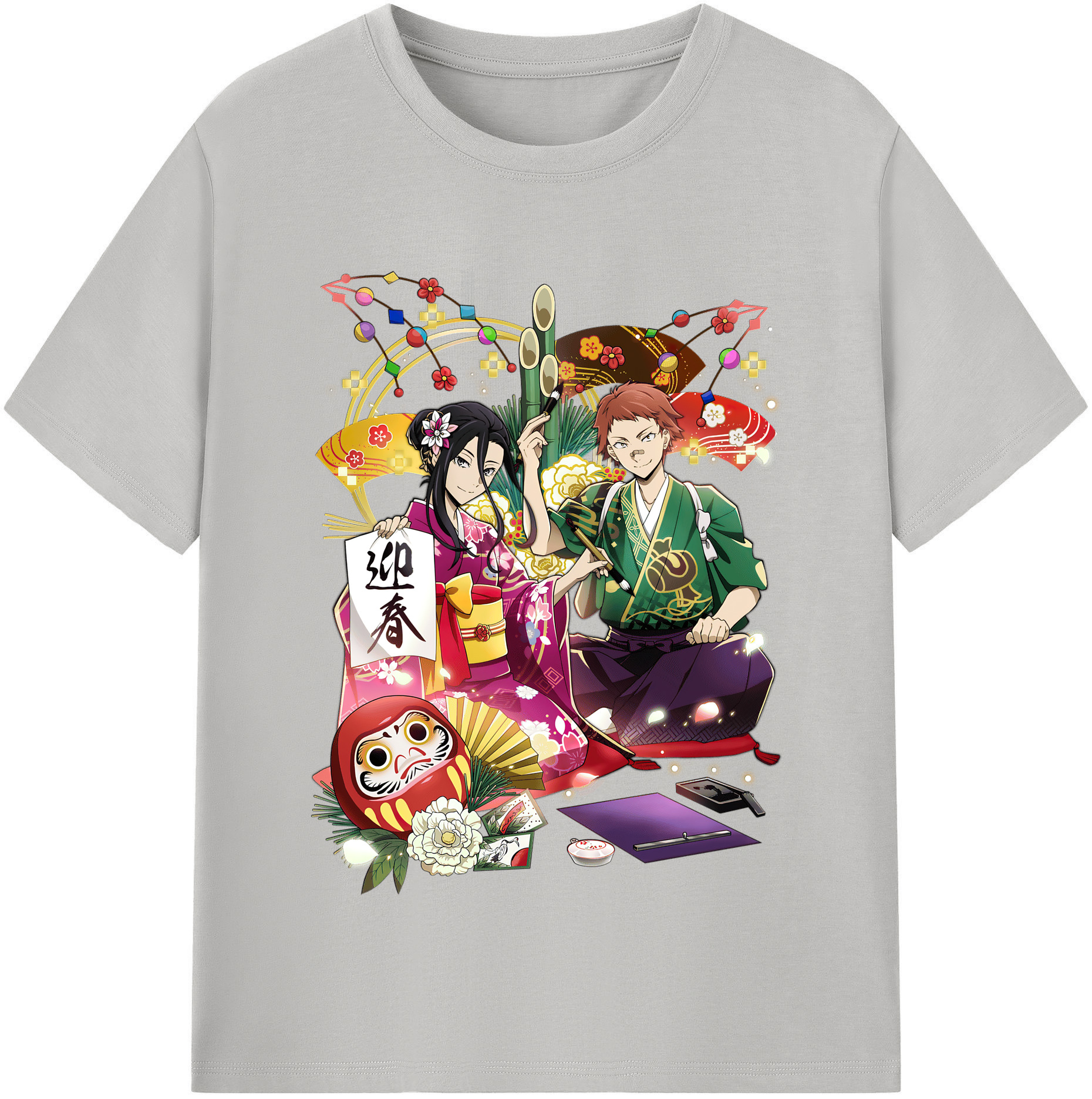 （画像用） 文豪ストレイドッグス Bungo Stray Dogs レディースカジュアルプリントTシャツ（綿100％）