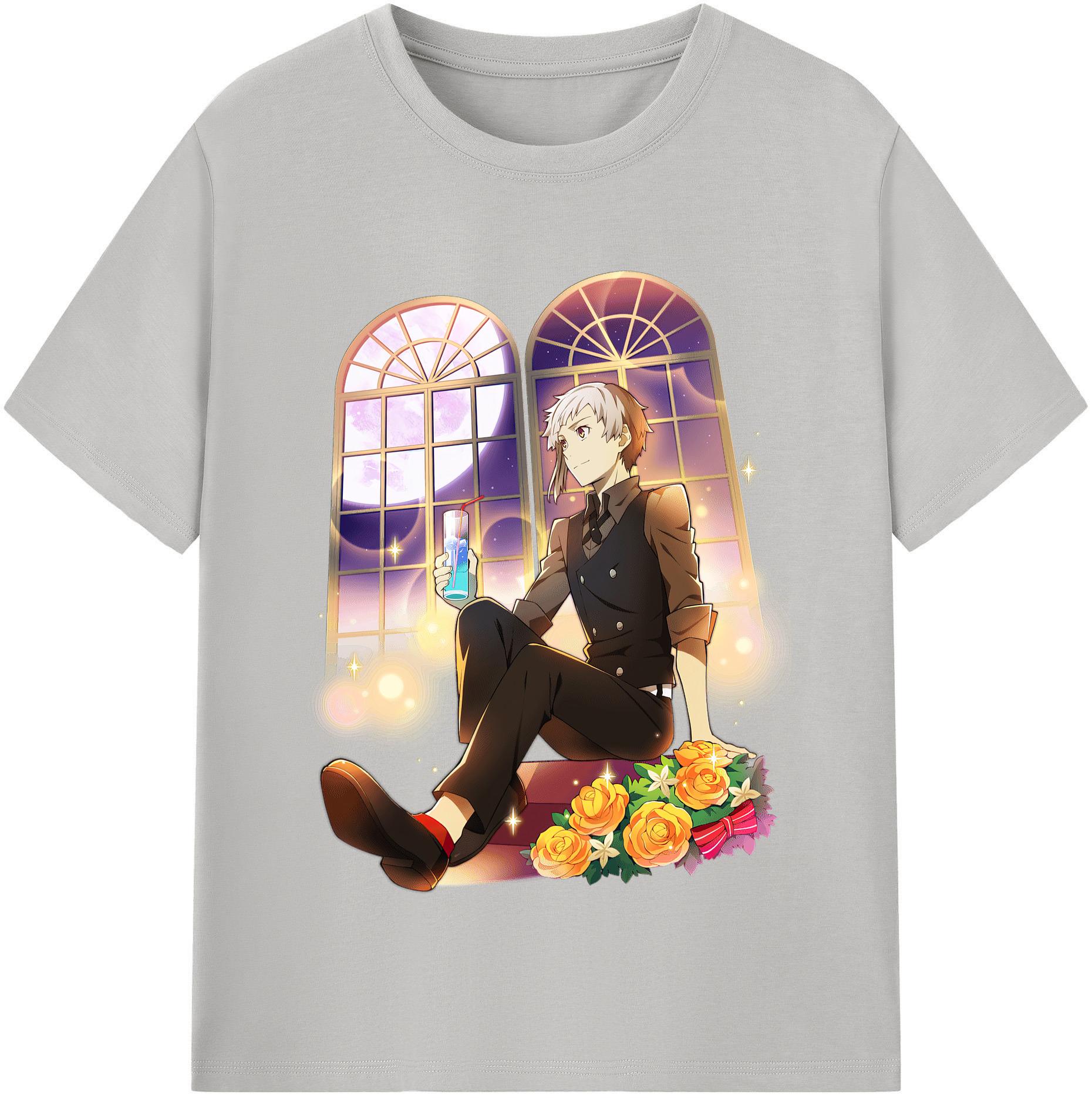 （画像用） 文豪ストレイドッグス Bungo Stray Dogs レディースカジュアルプリントTシャツ（綿100％）