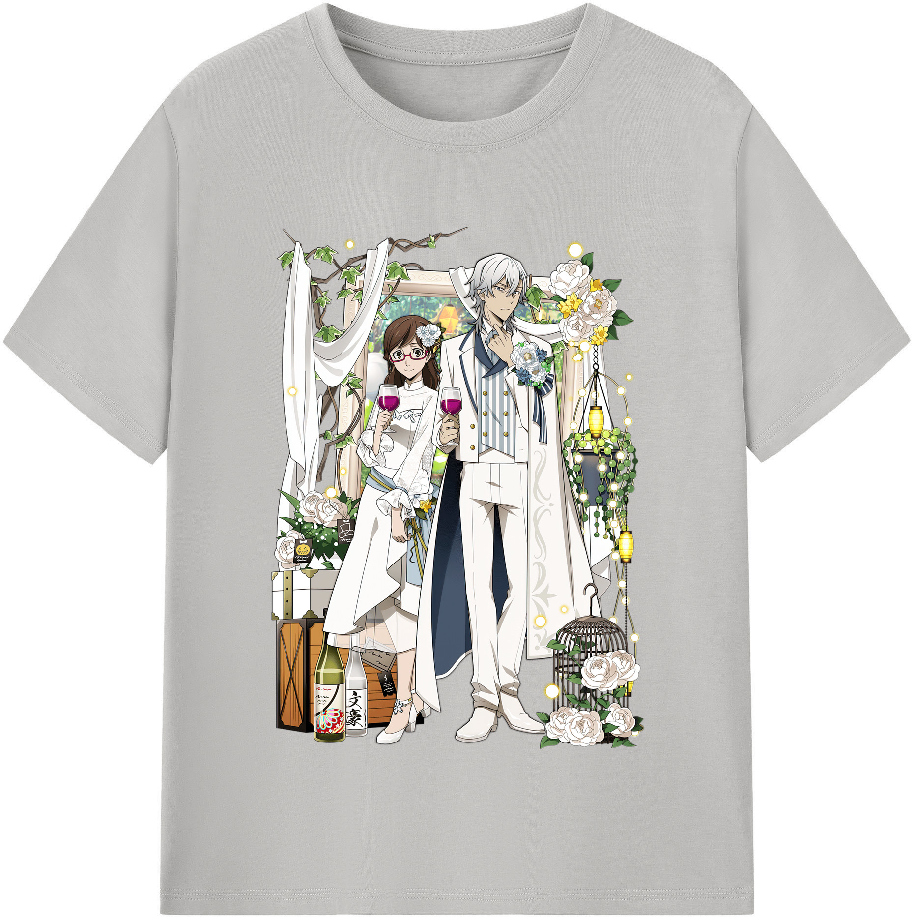 （画像用） 文豪ストレイドッグス Bungo Stray Dogs レディースカジュアルプリントTシャツ（綿100％）