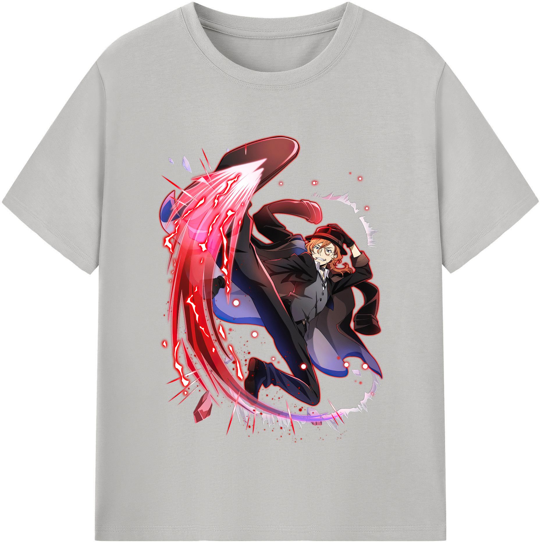 （画像用） 文豪ストレイドッグス Bungo Stray Dogs レディースカジュアルプリントTシャツ（綿100％）