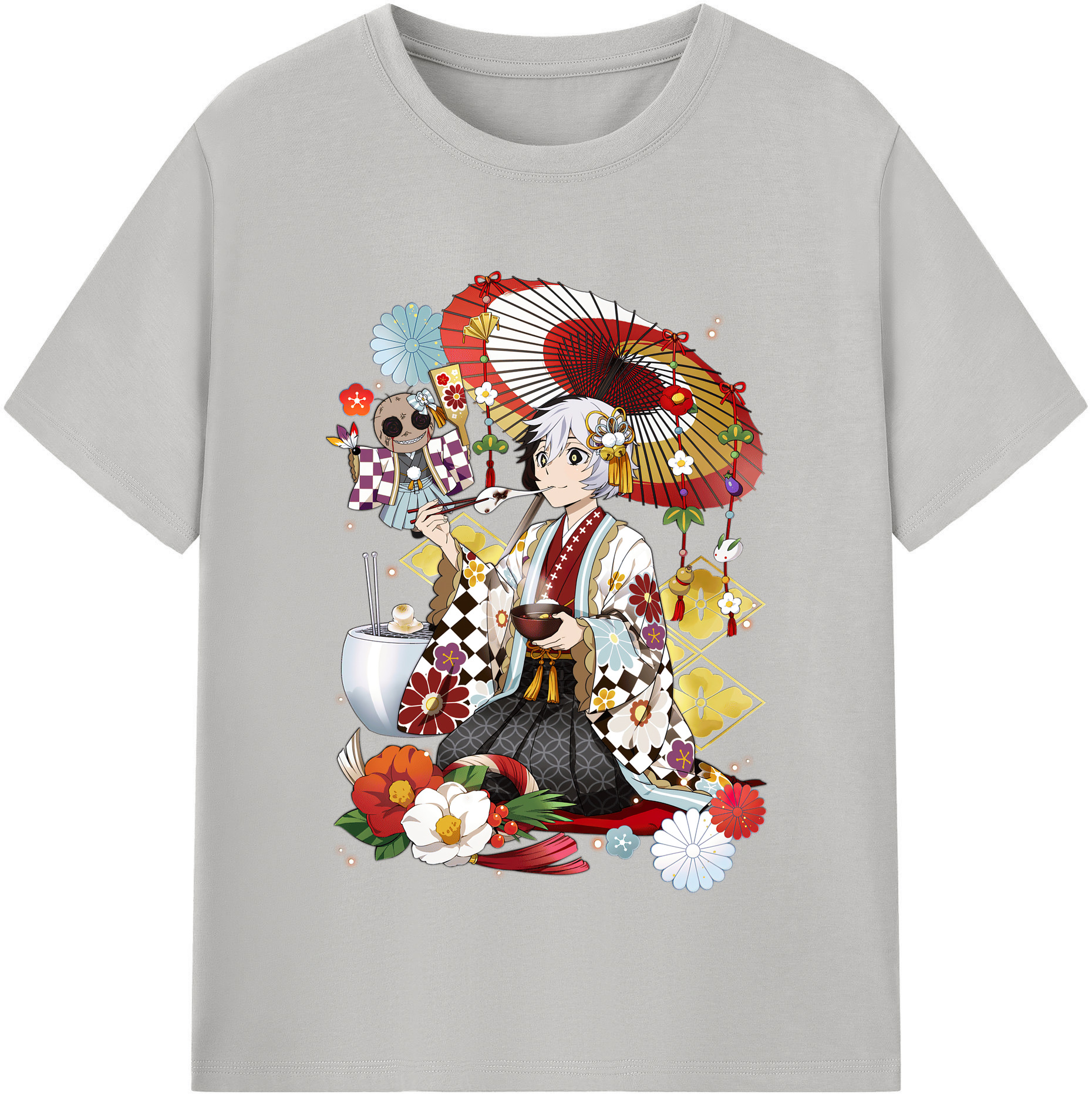 （画像用） 文豪ストレイドッグス Bungo Stray Dogs レディースカジュアルプリントTシャツ（綿100％）