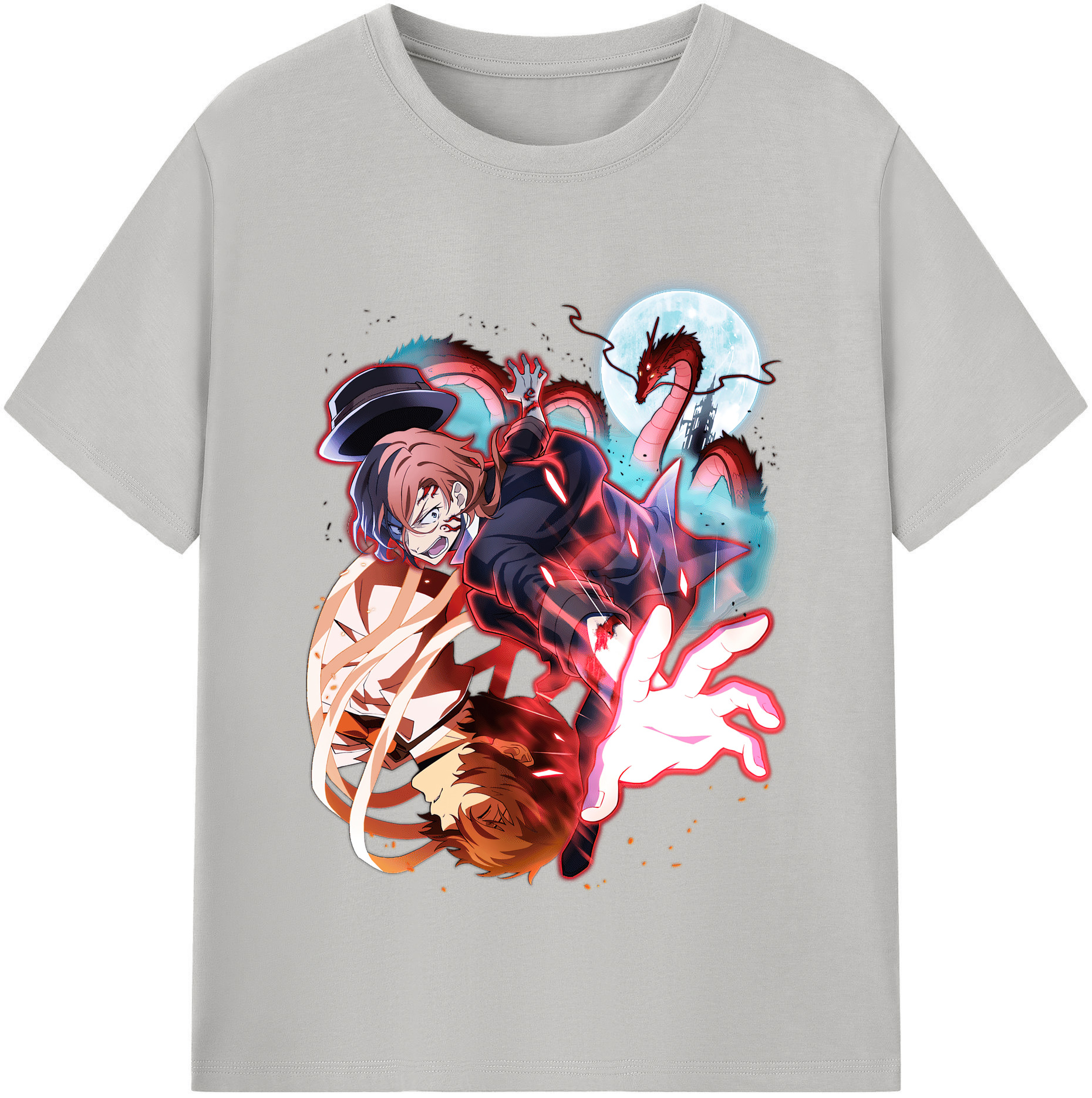 （画像用） 文豪ストレイドッグス Bungo Stray Dogs レディースカジュアルプリントTシャツ（綿100％）